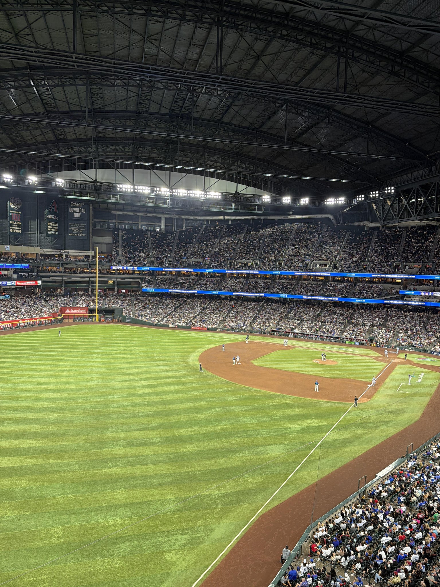 Real Fan View taken from Section 332 at Chase Field by Anonymous User