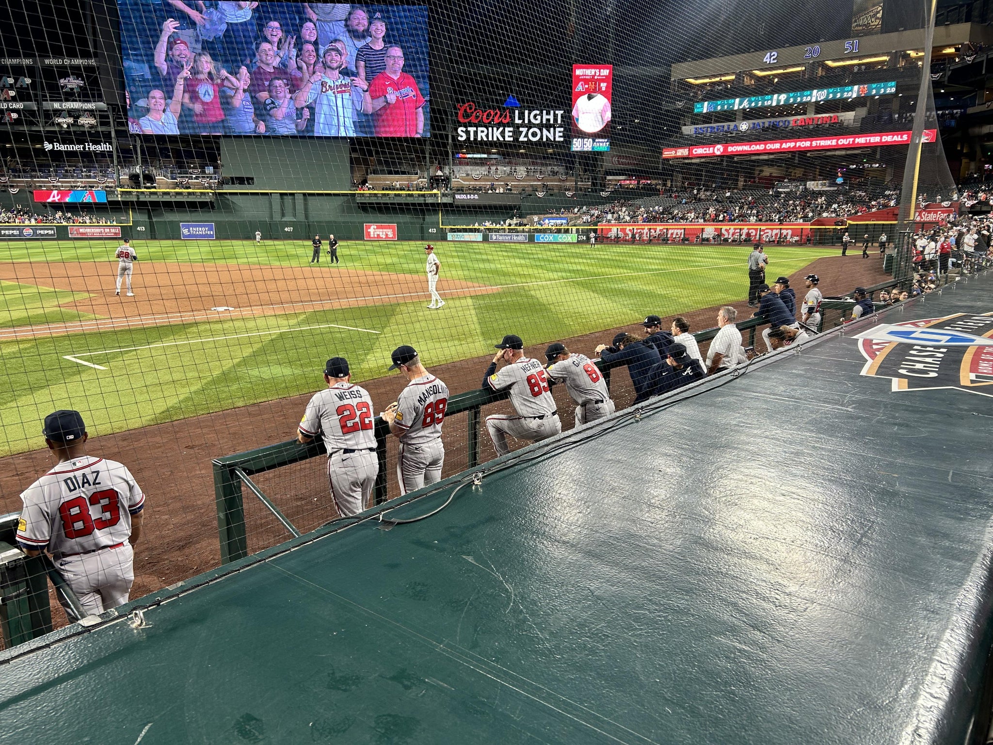 Real Fan View taken from Section F at Chase Field by Jason H