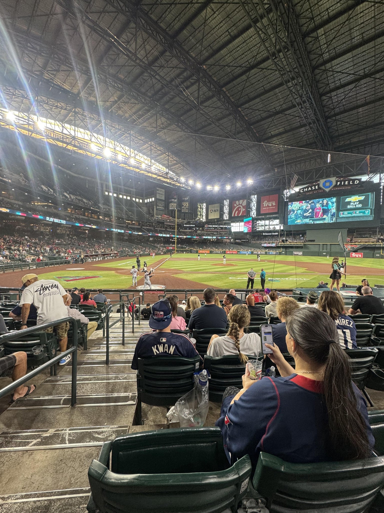 Real Fan View taken from Section G at Chase Field by Chris L