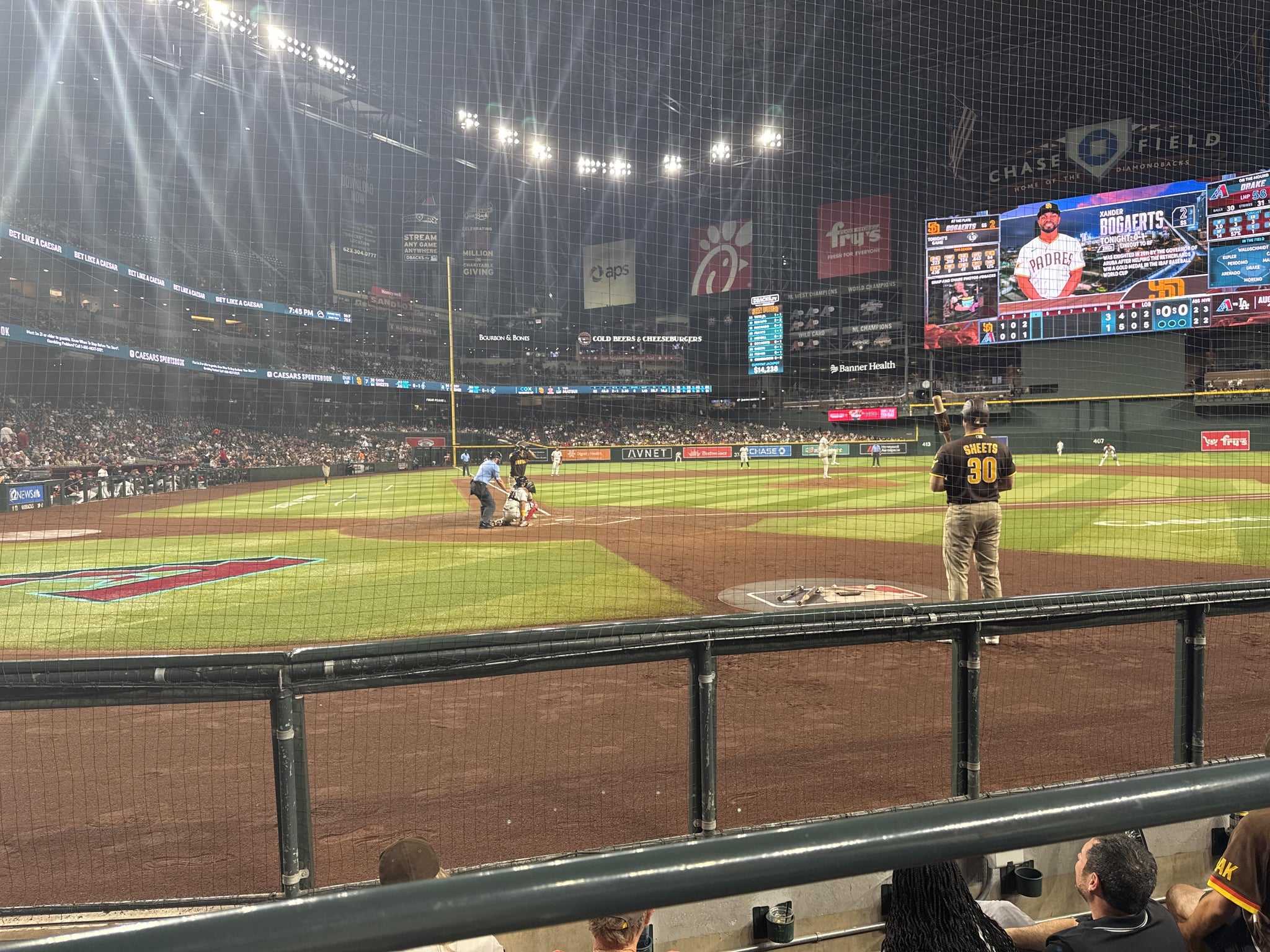 Real Fan View taken from Section H at Chase Field by Scott W