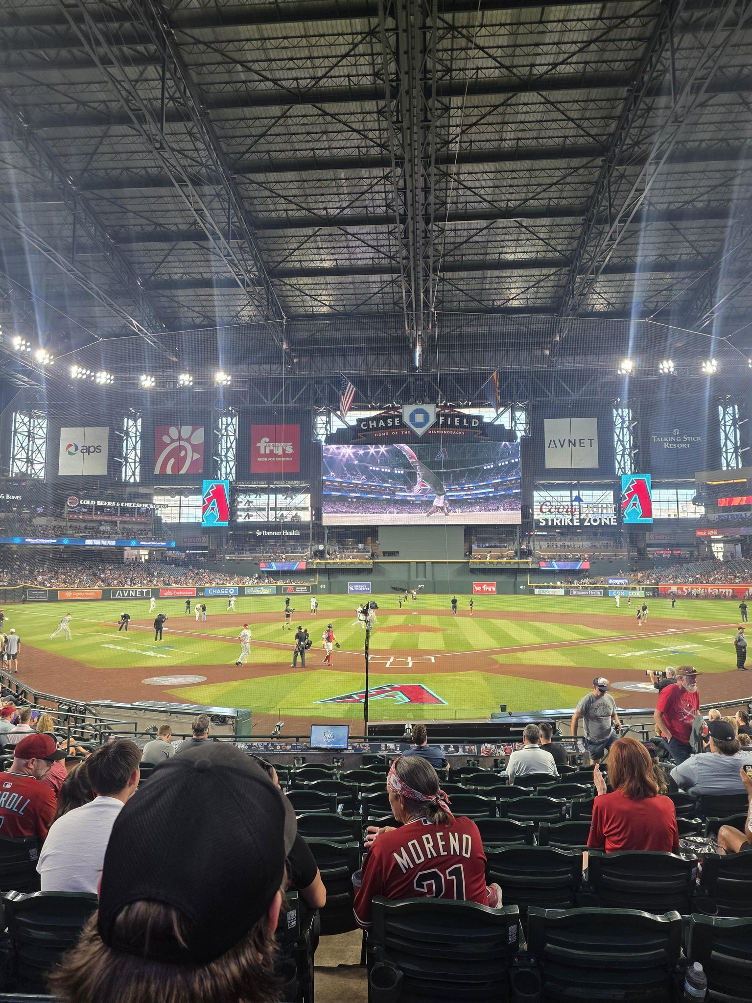 Real Fan View taken from Section J at Chase Field by Rob R