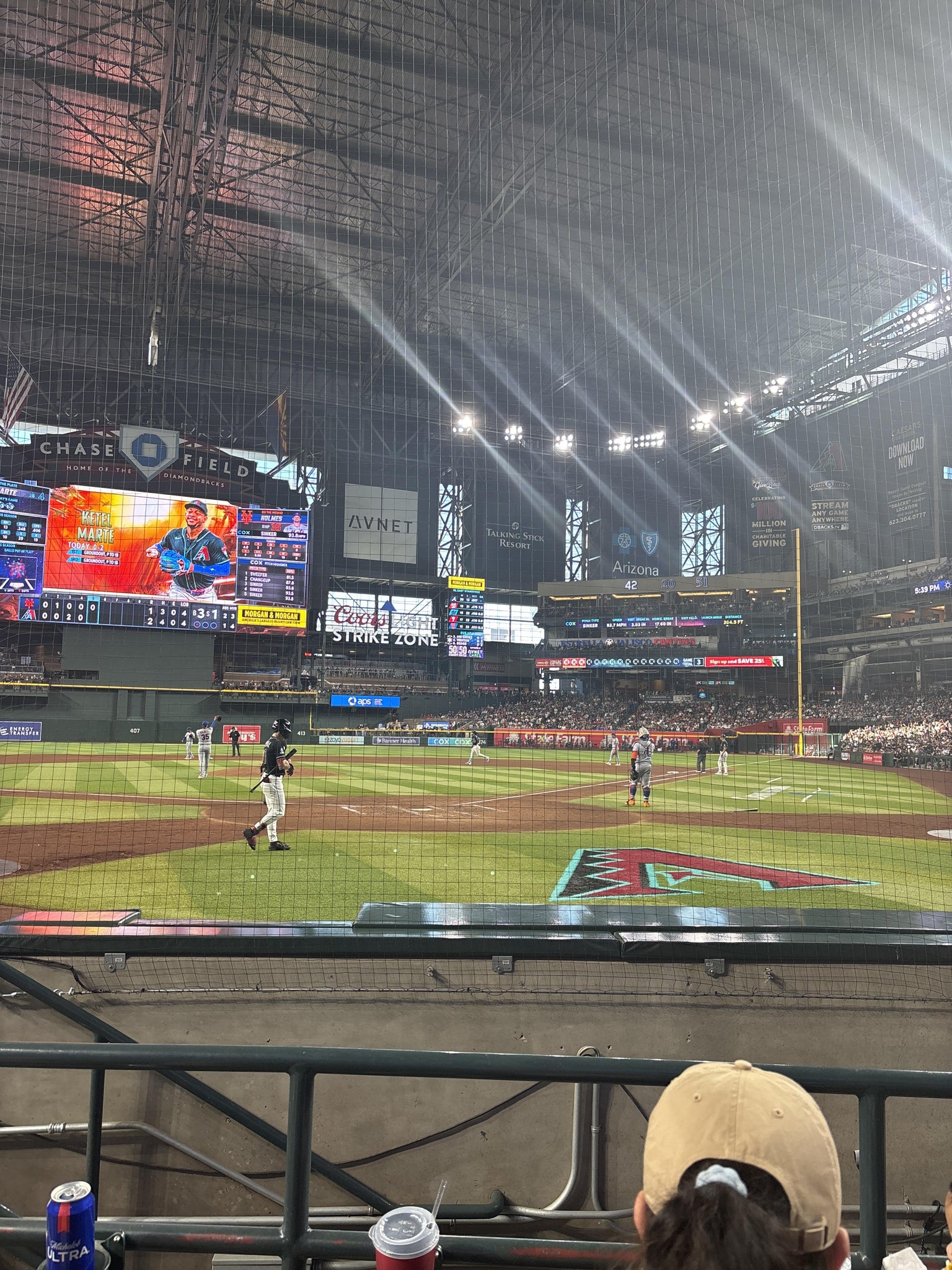 Real Fan View taken from Section K at Chase Field by Kevin Y