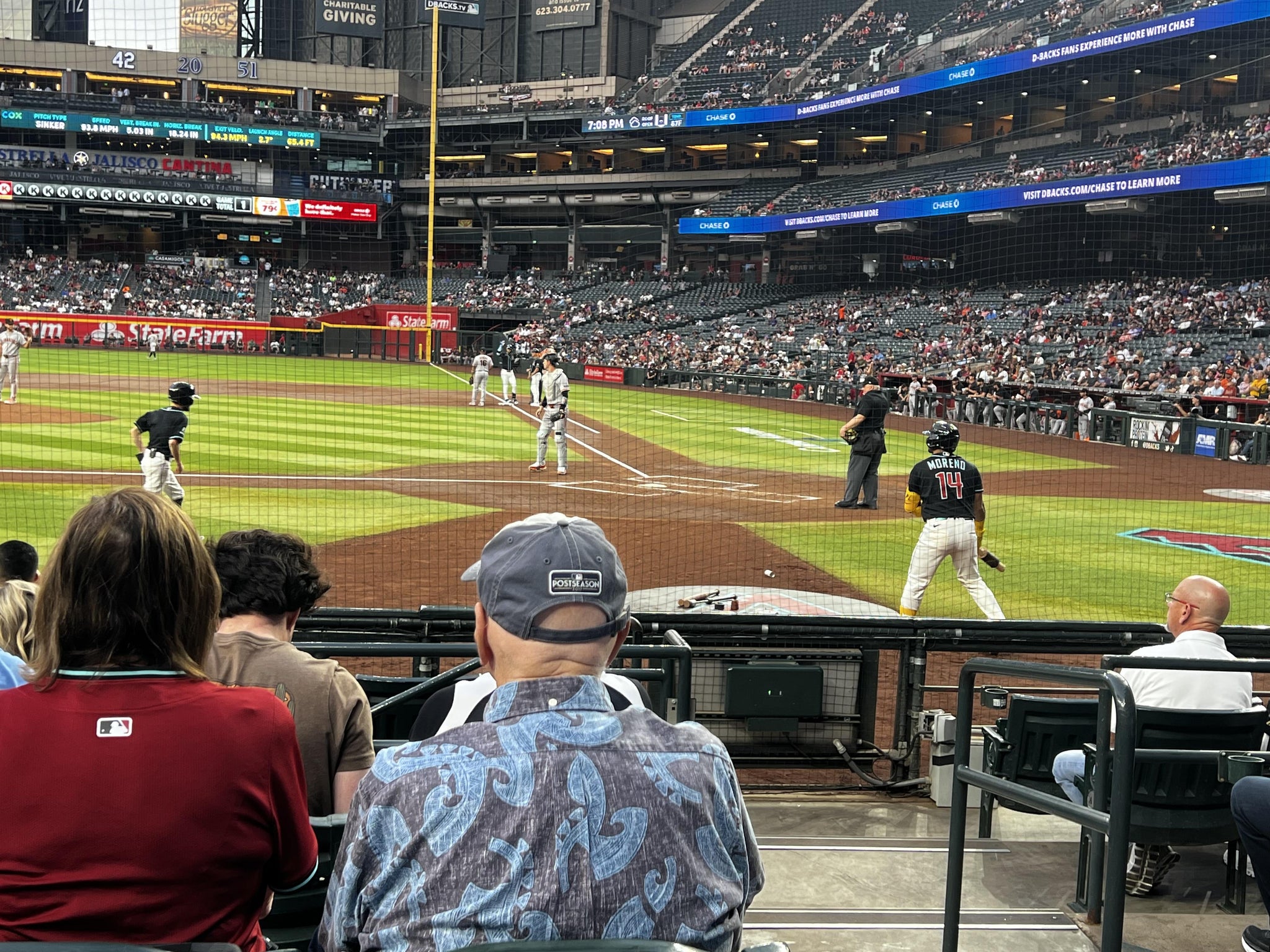 Real Fan View taken from Section M at Chase Field by April C