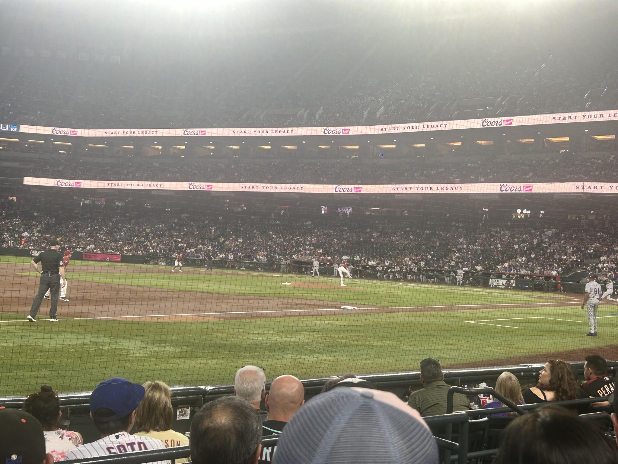 Real Fan View taken from Section S at Chase Field by Brenda A