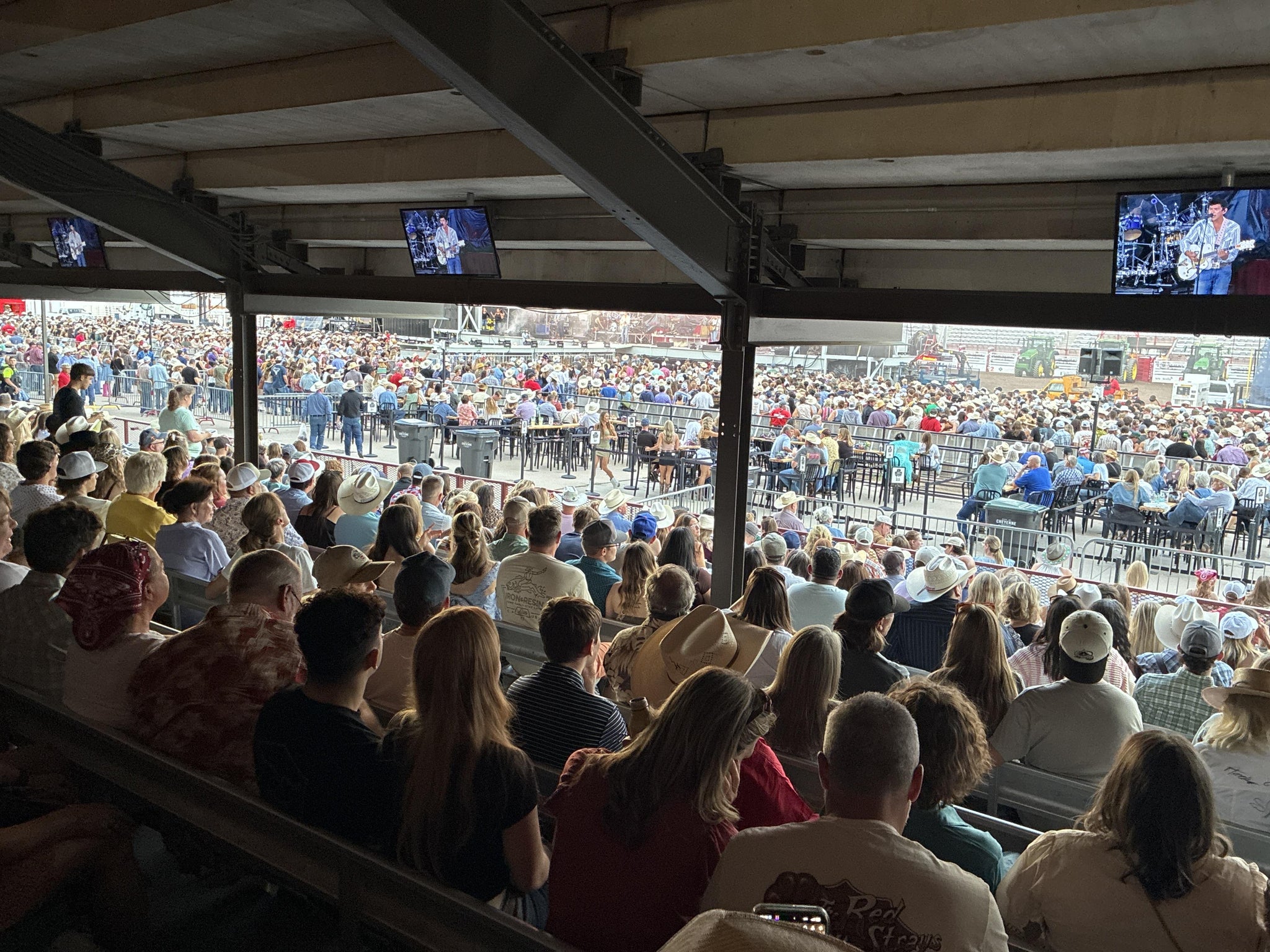 Real Fan View taken from B Stand Lower 107 at Cheyenne Frontier Days Arena by Brandon P