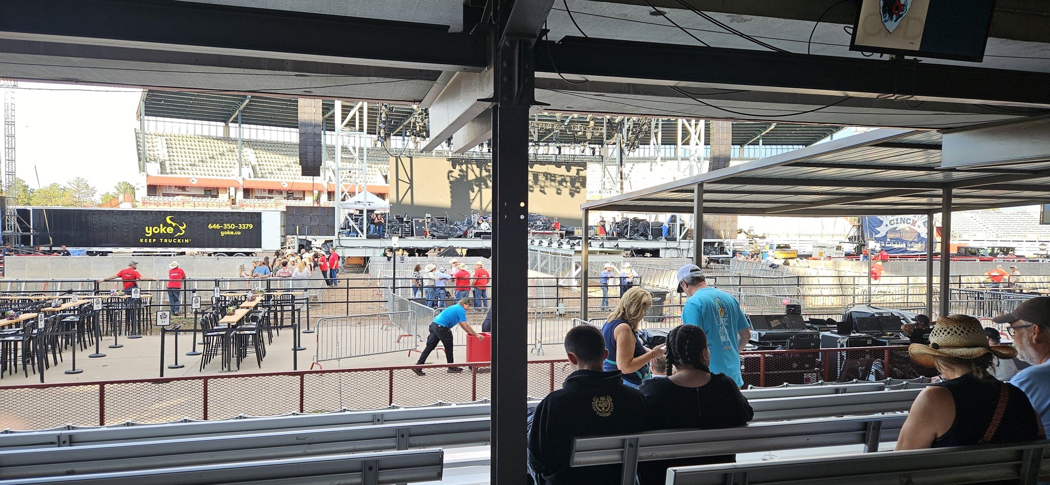 Real Fan View taken from B Stand Lower 111 at Cheyenne Frontier Days Arena by Jacqueline T
