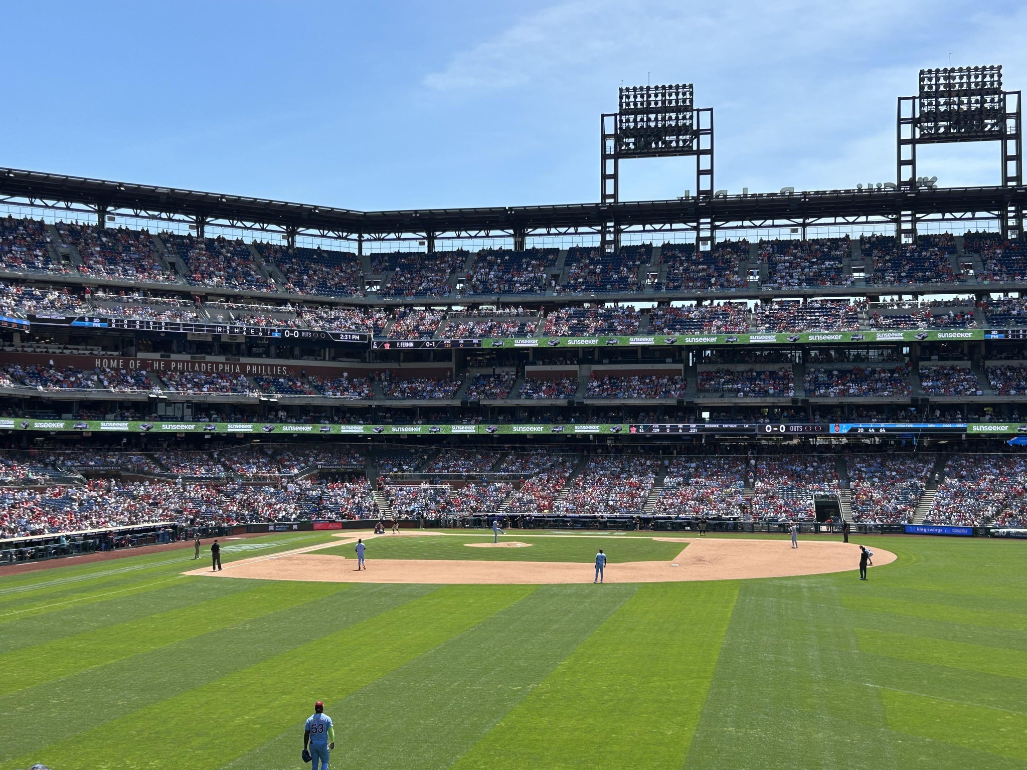 Real Fan View taken from Section 104 at Citizens Bank Park by Rocky G