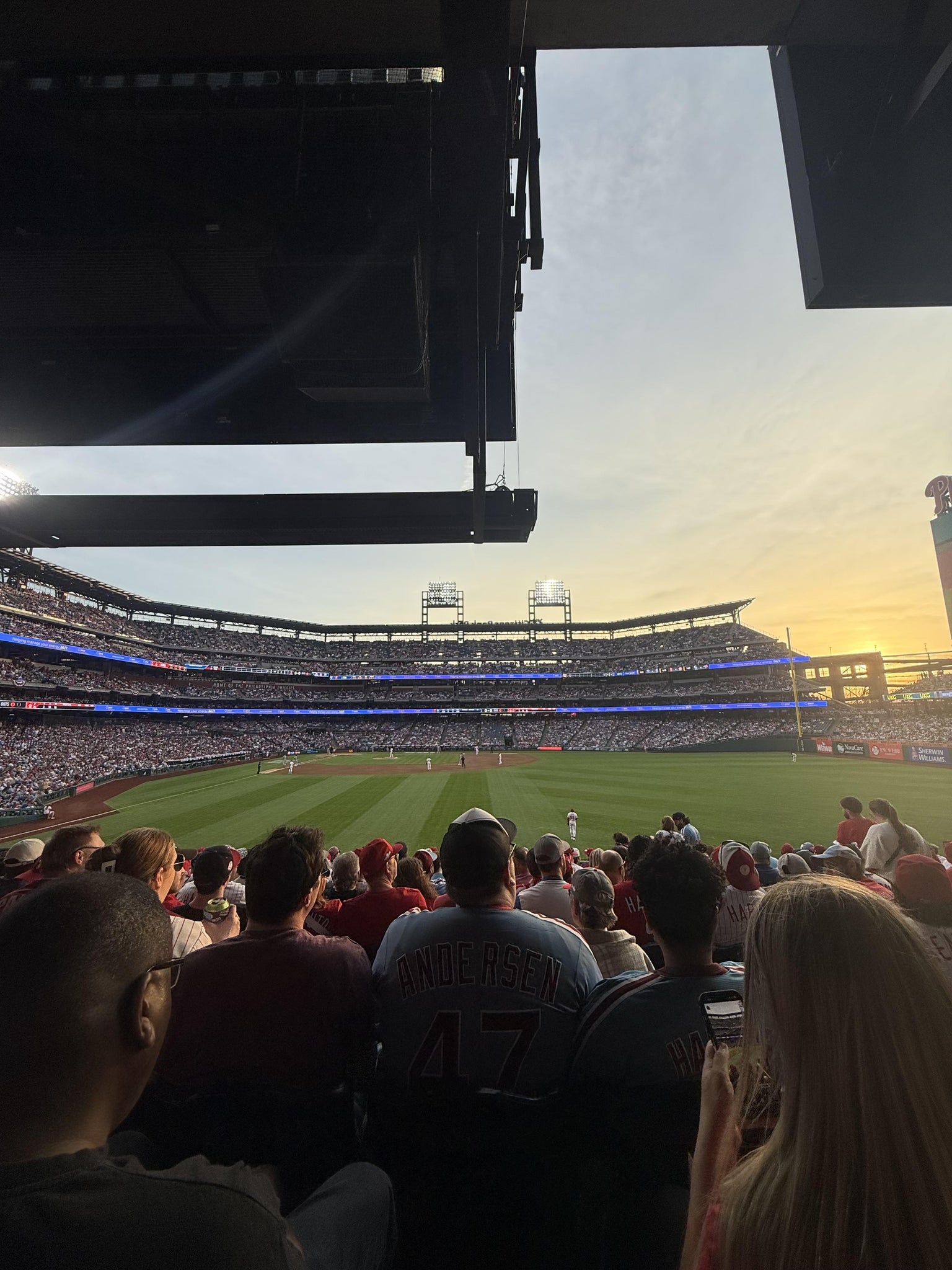 Real Fan View taken from Section 104 at Citizens Bank Park by Dan H