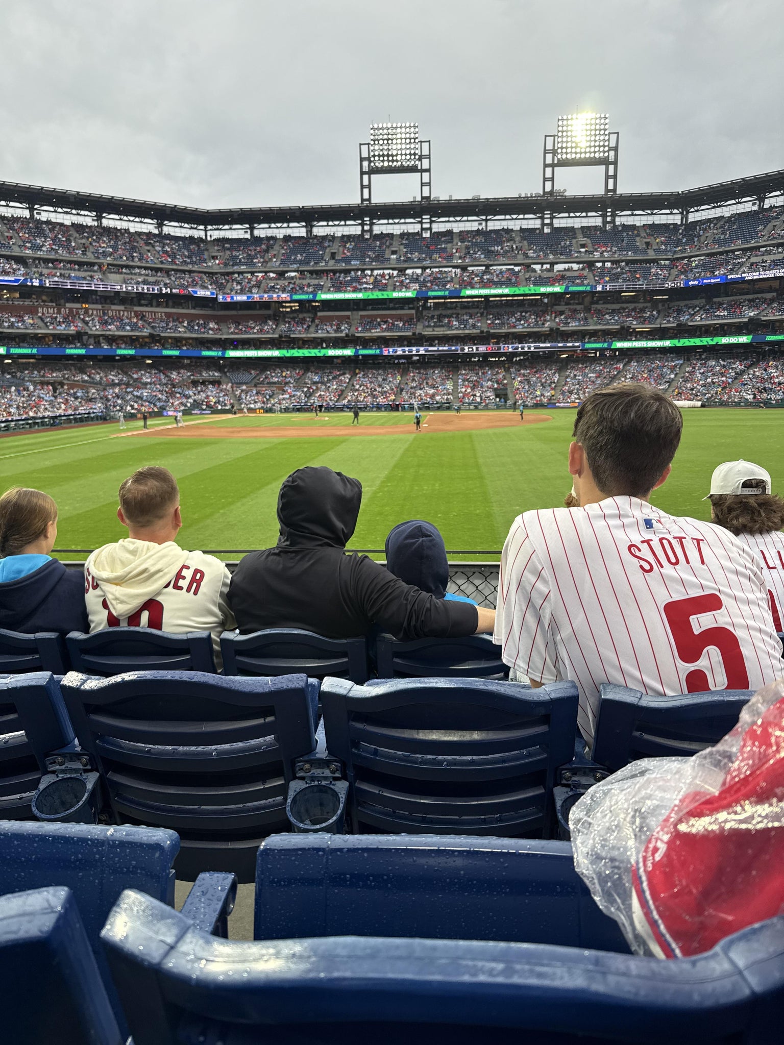 Real Fan View taken from Section 104 at Citizens Bank Park by Kevin S