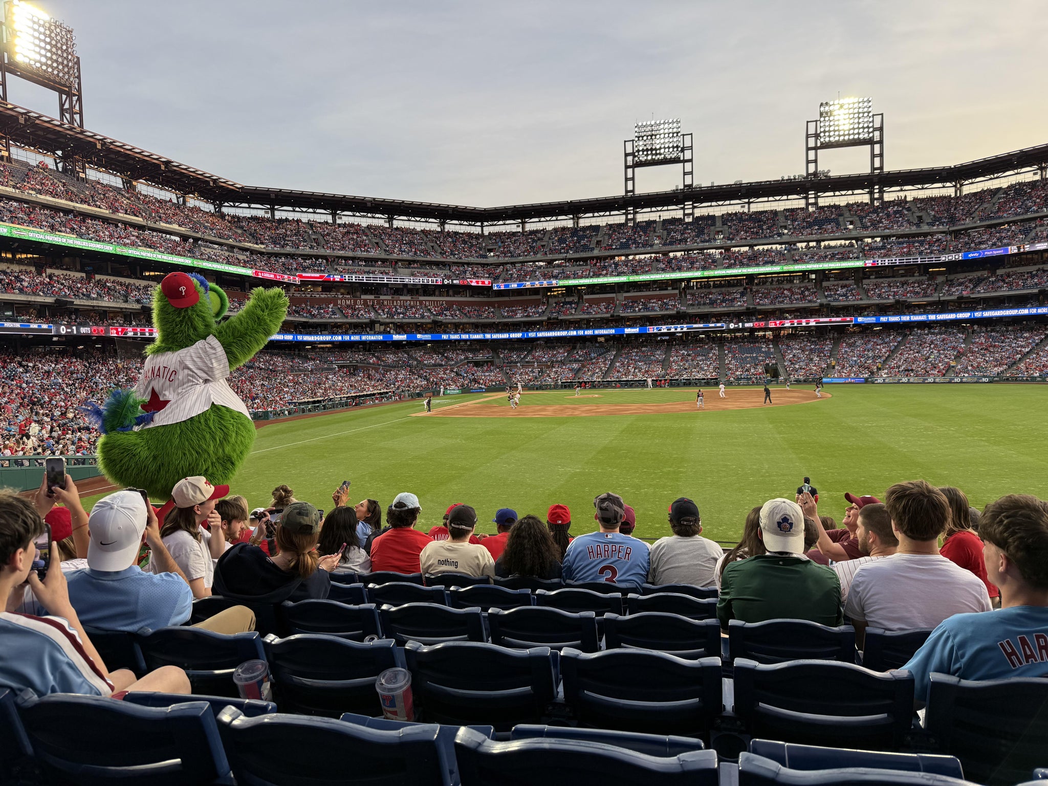 Real Fan View taken from Section 104 at Citizens Bank Park by Josh B