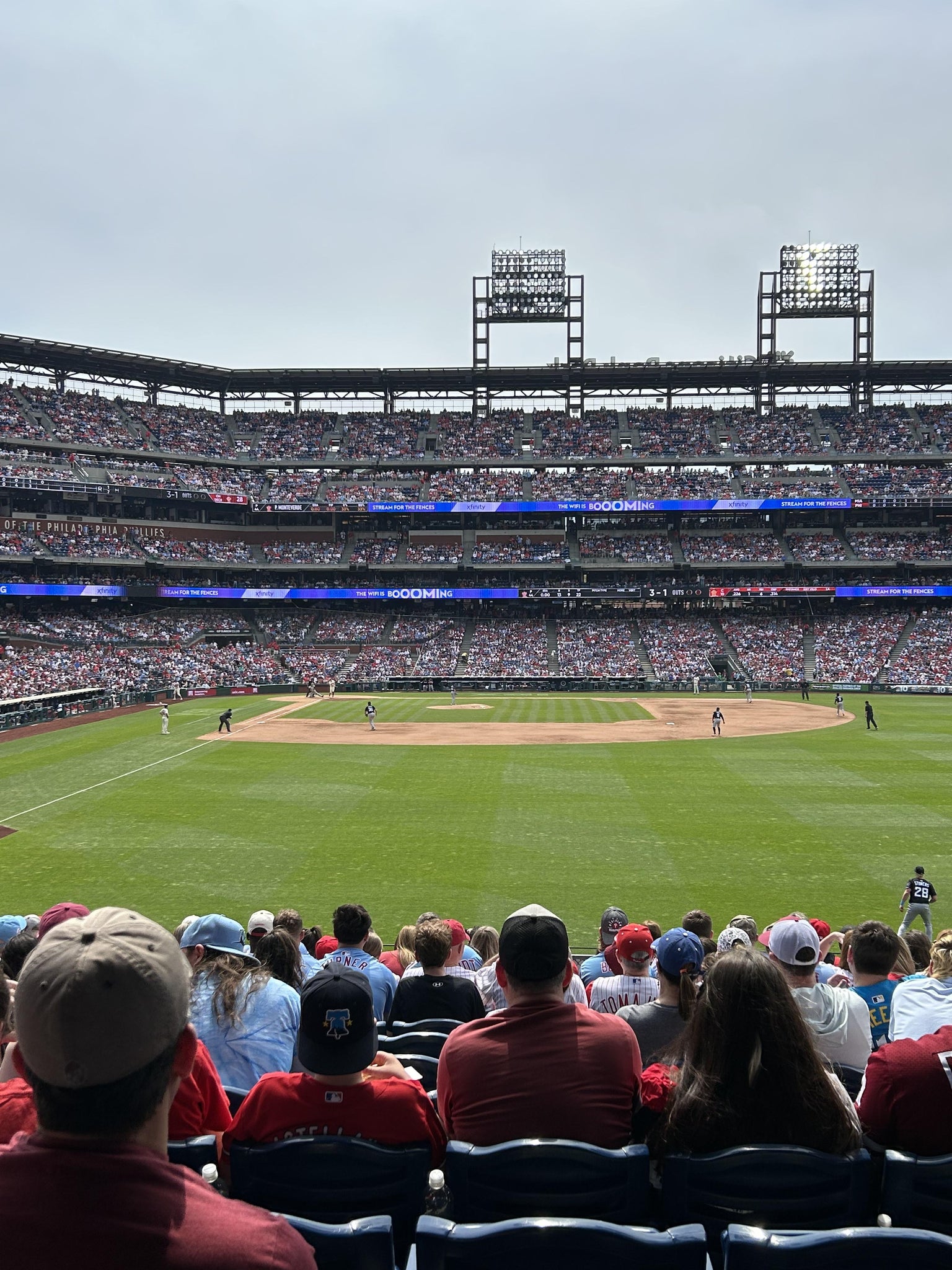 Real Fan View taken from Section 105 at Citizens Bank Park by Mike M