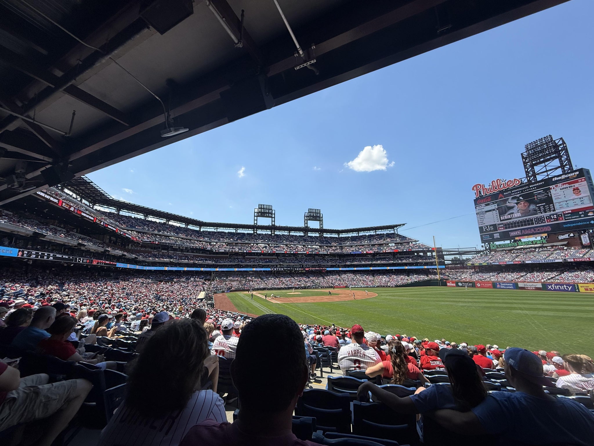 Real Fan View taken from Section 108 at Citizens Bank Park by Matthew G