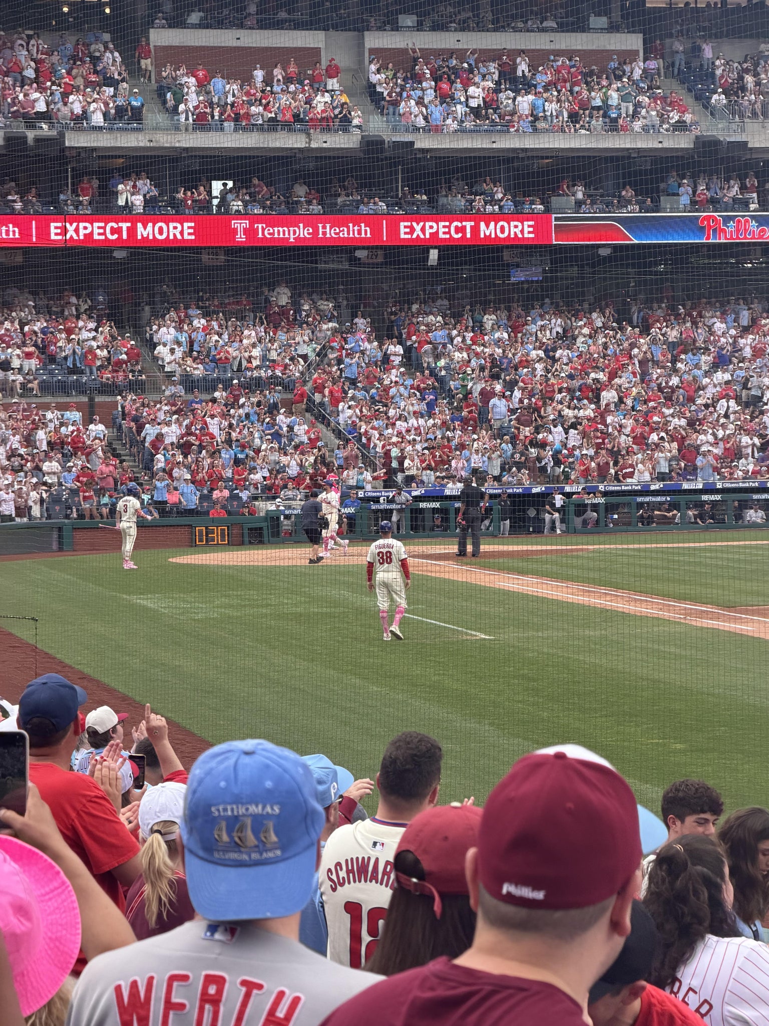 Real Fan View taken from Section 110 at Citizens Bank Park by Robert B