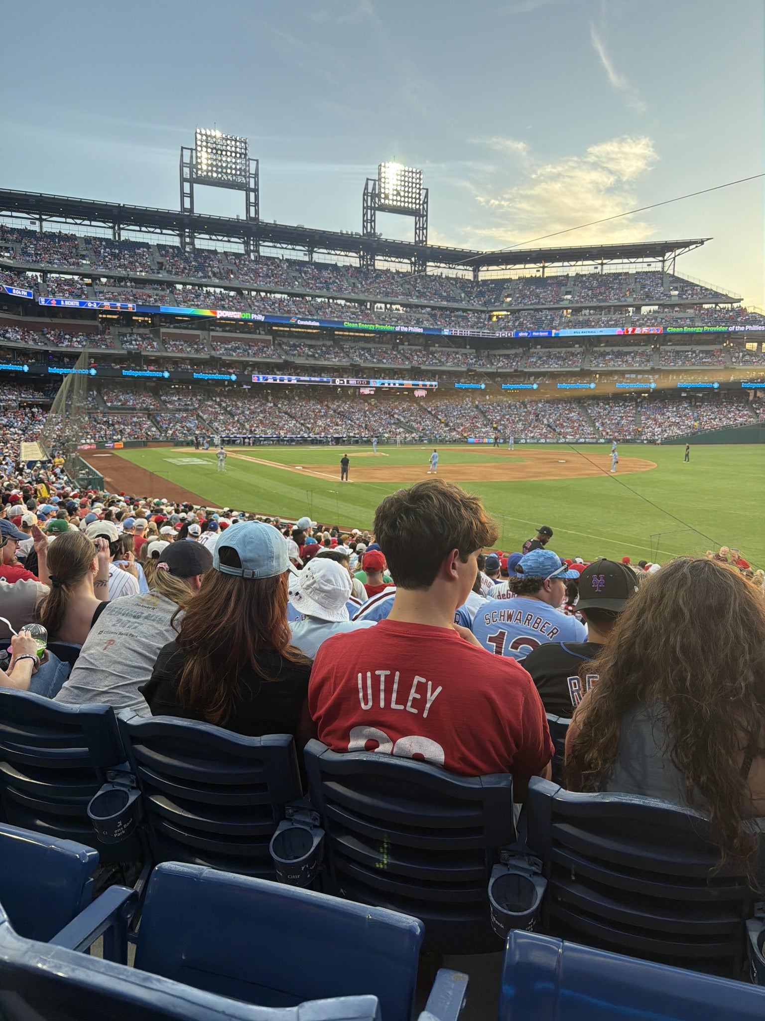 Real Fan View taken from Section 110 at Citizens Bank Park by Paul J