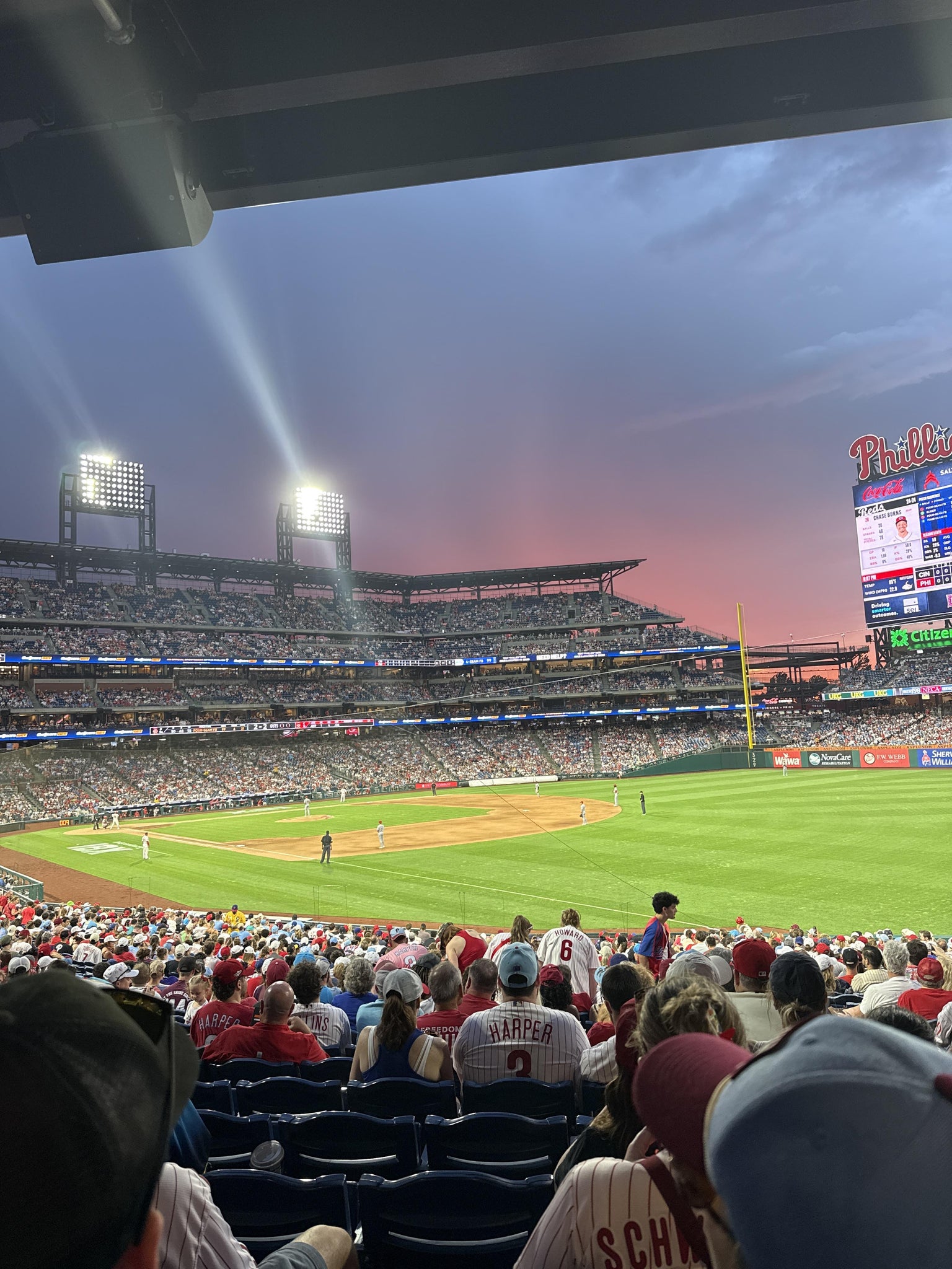 Real Fan View taken from Section 110 at Citizens Bank Park by Bryan N