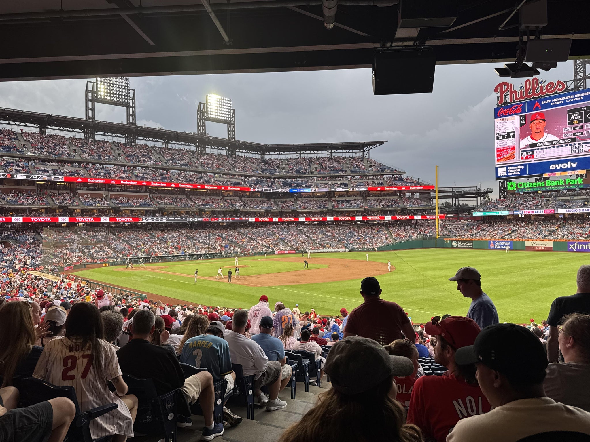 Real Fan View taken from Section 110 at Citizens Bank Park by Shawn H