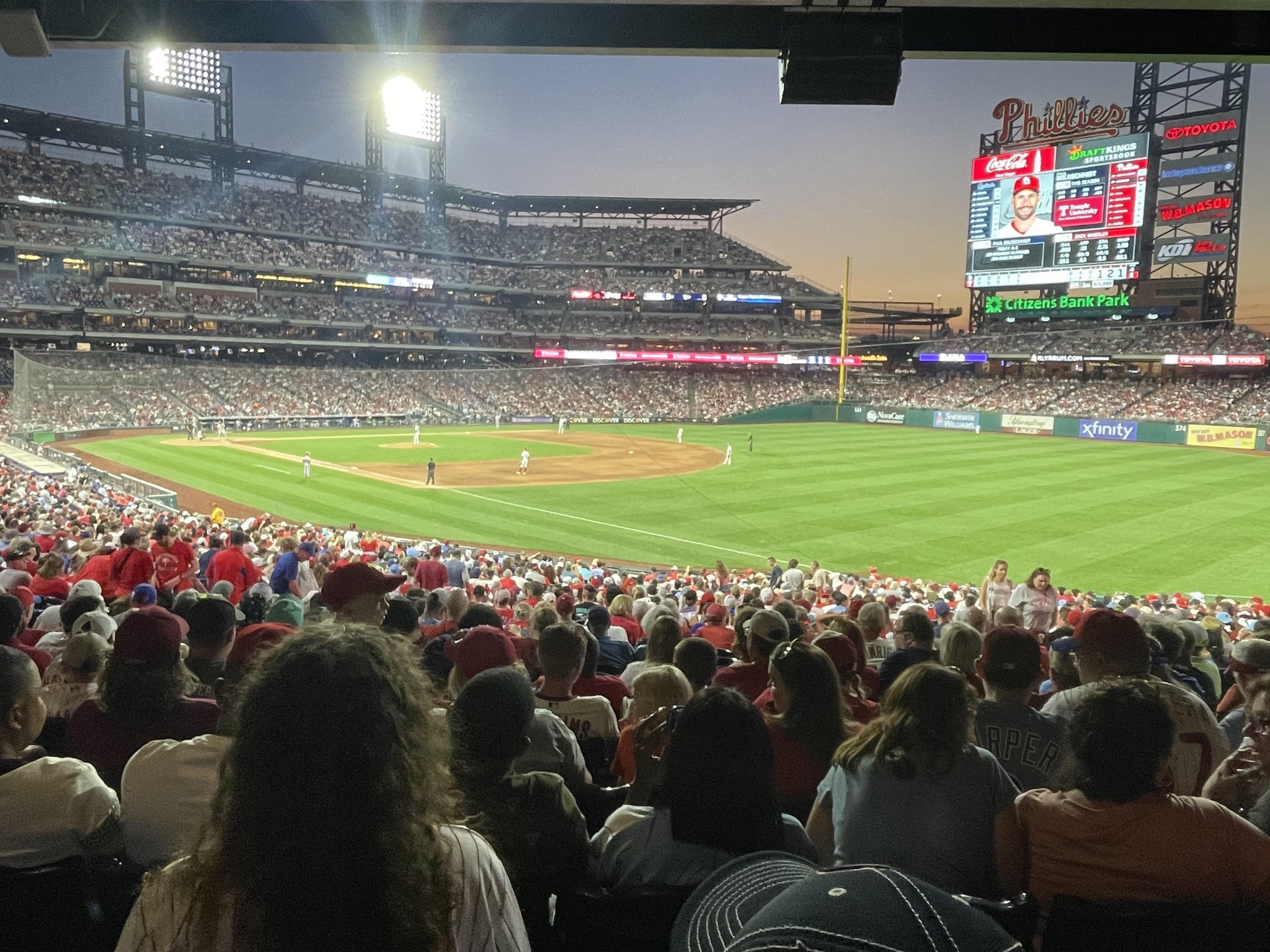 Real Fan View taken from Section 110 at Citizens Bank Park by Pat P
