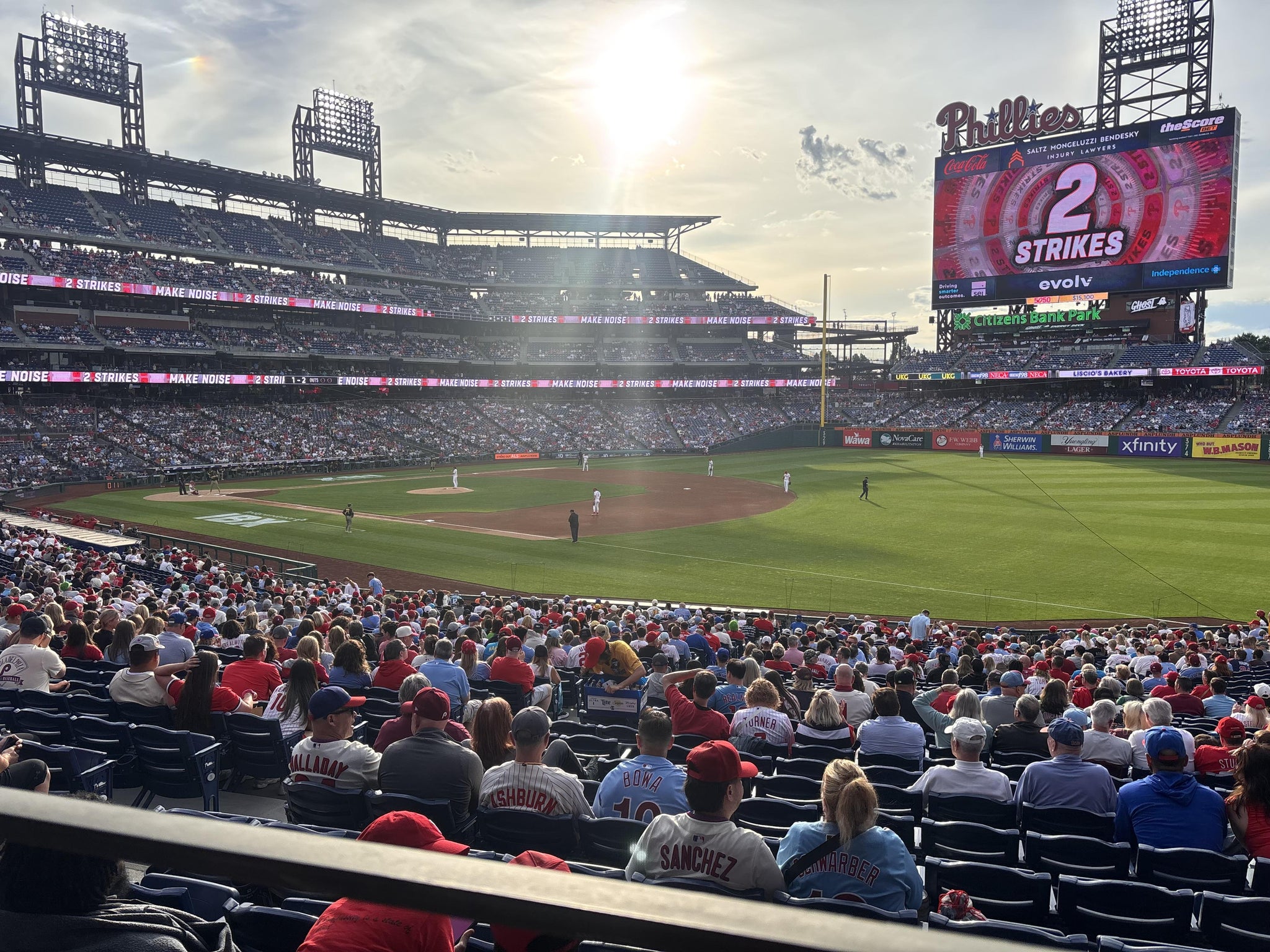 Real Fan View taken from Section 111 at Citizens Bank Park by Alexandra  C