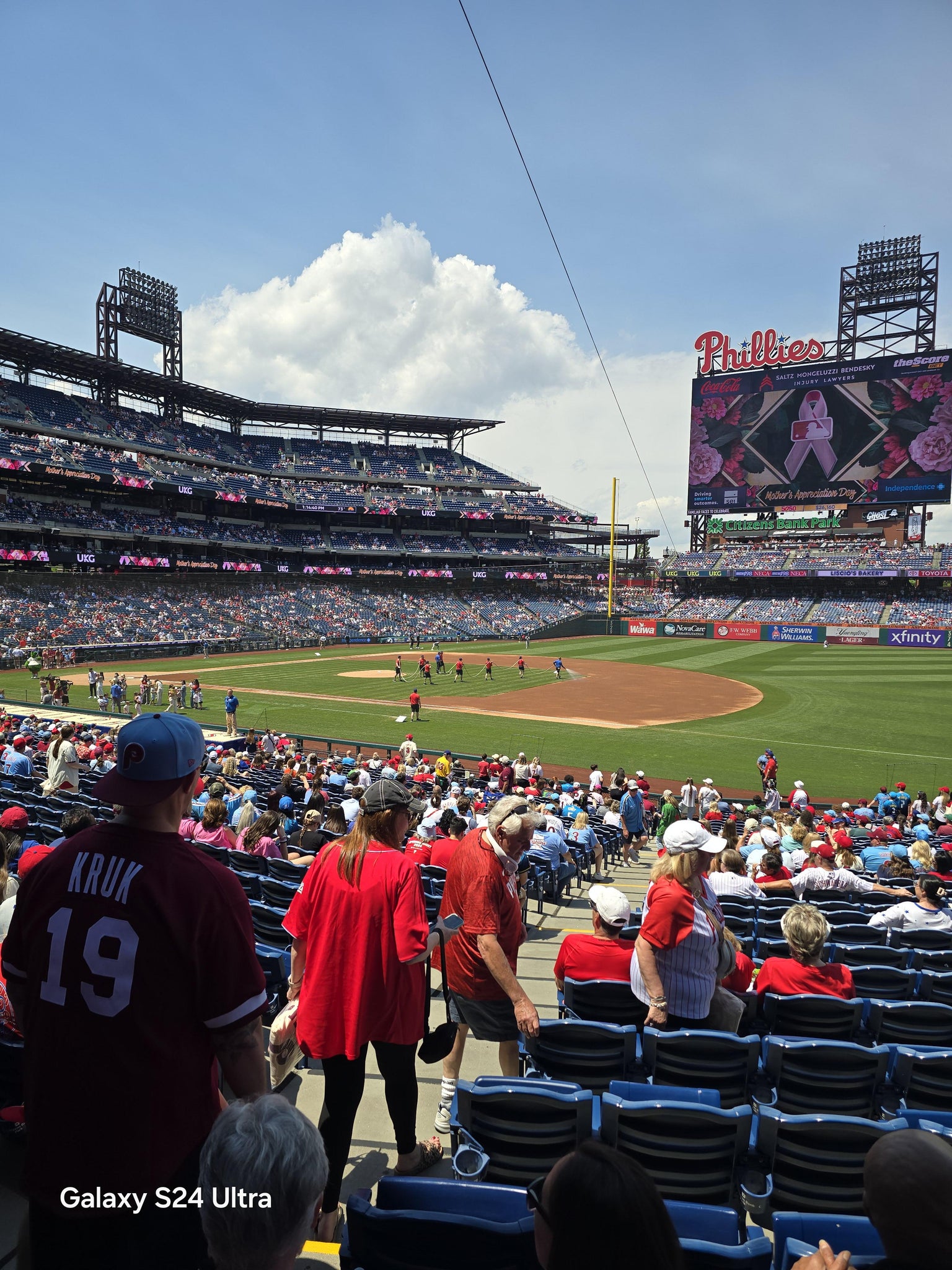 Real Fan View taken from Section 113 at Citizens Bank Park by Thomas K