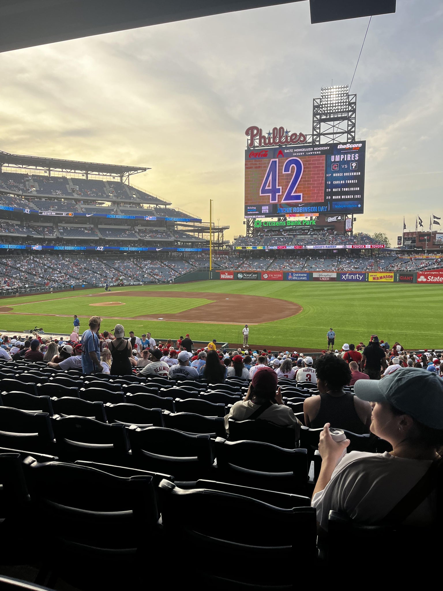 Real Fan View taken from Section 114 at Citizens Bank Park by Christian R