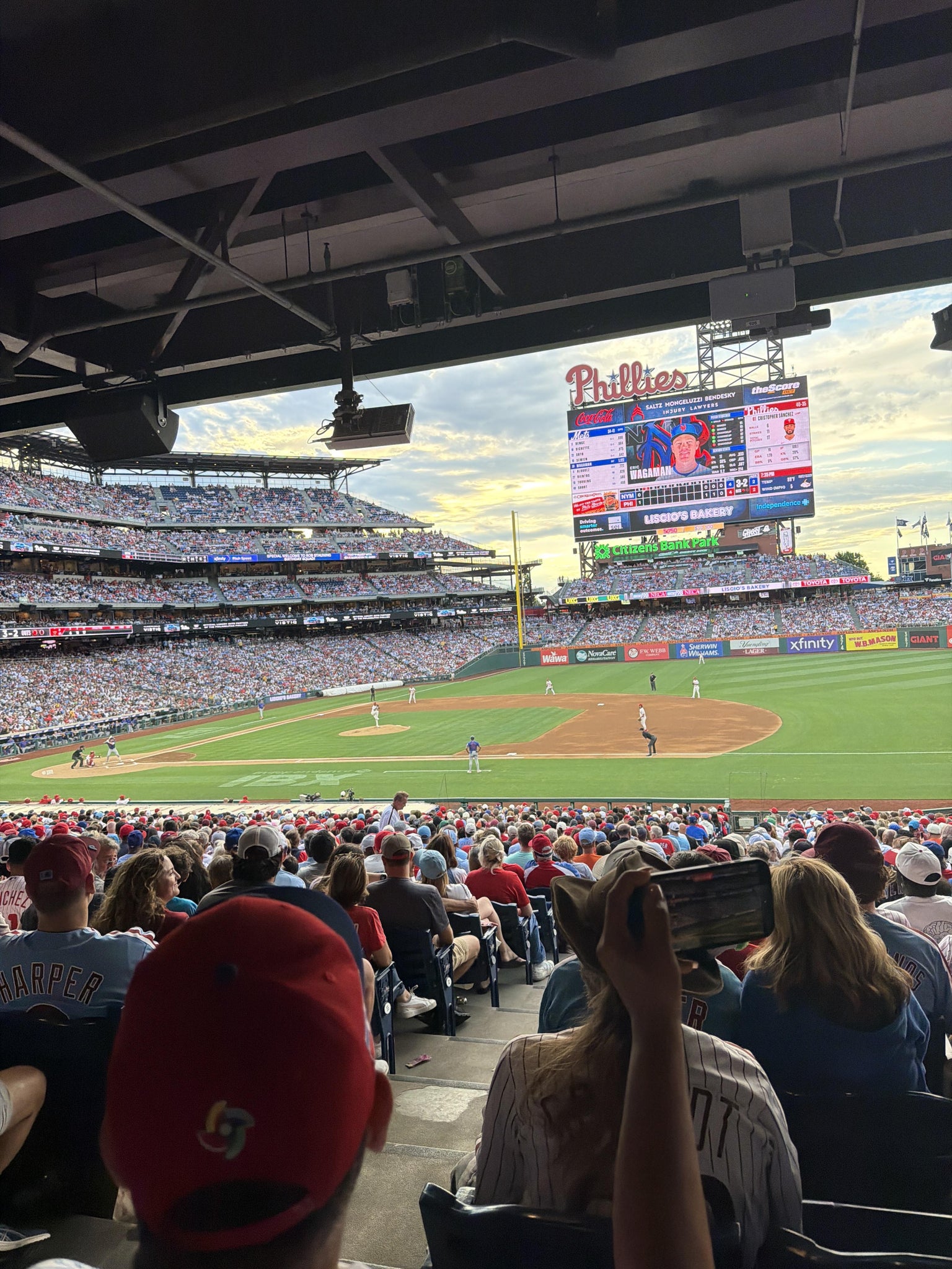 Real Fan View taken from Section 114 at Citizens Bank Park by Cristina S