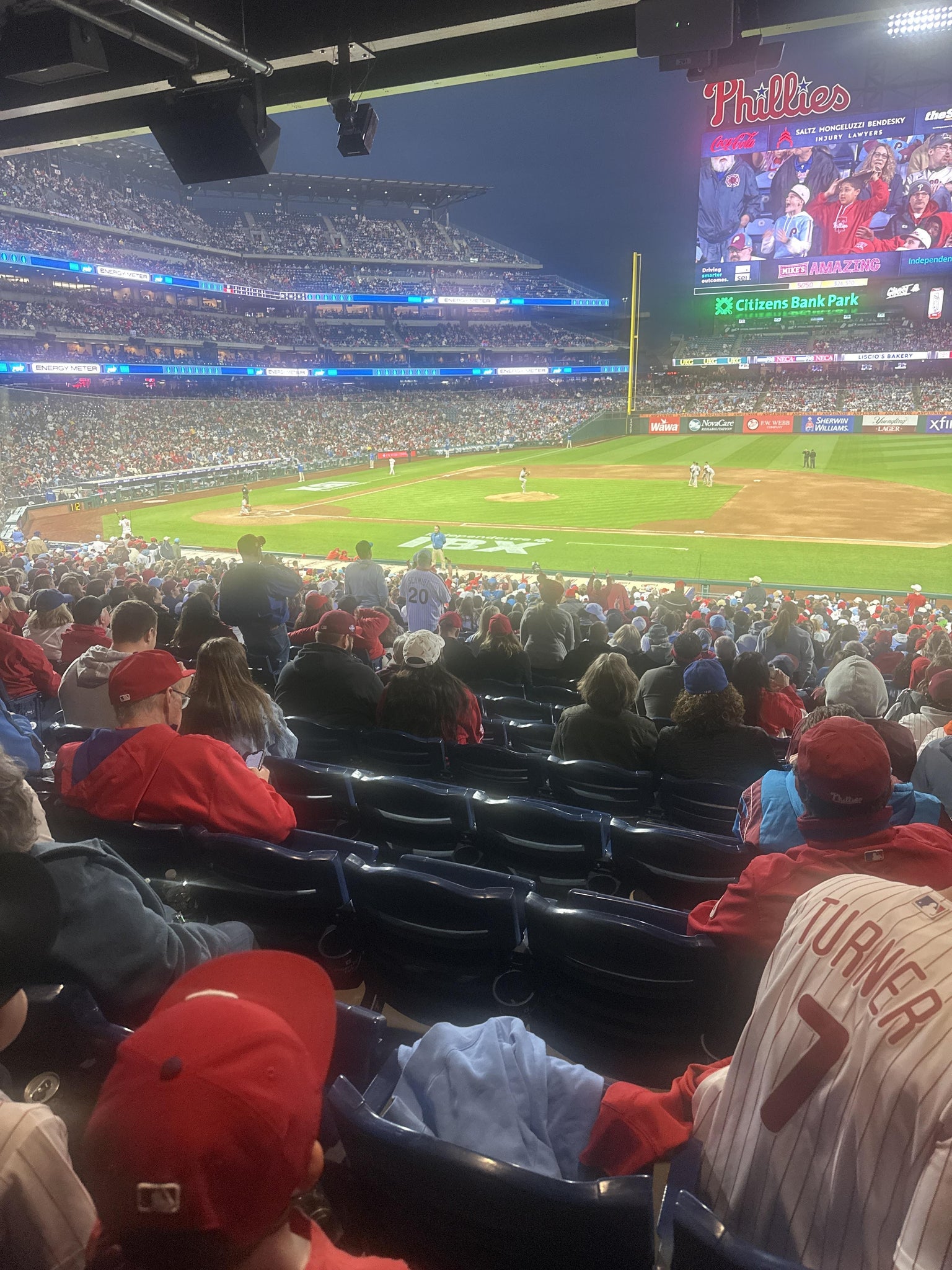 Real Fan View taken from Section 115 at Citizens Bank Park by Derek L