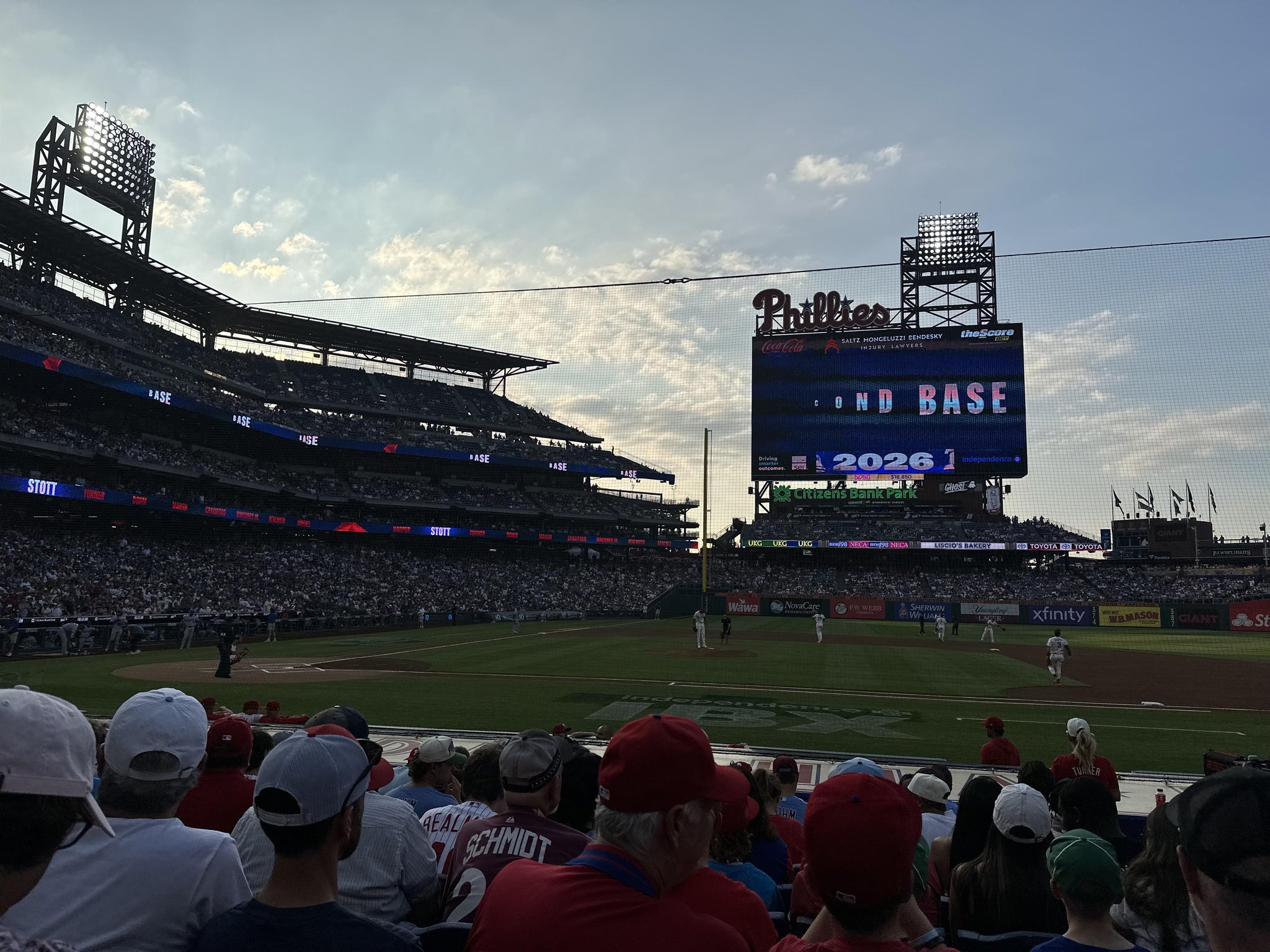 Real Fan View taken from Section 117 at Citizens Bank Park by Caroline C
