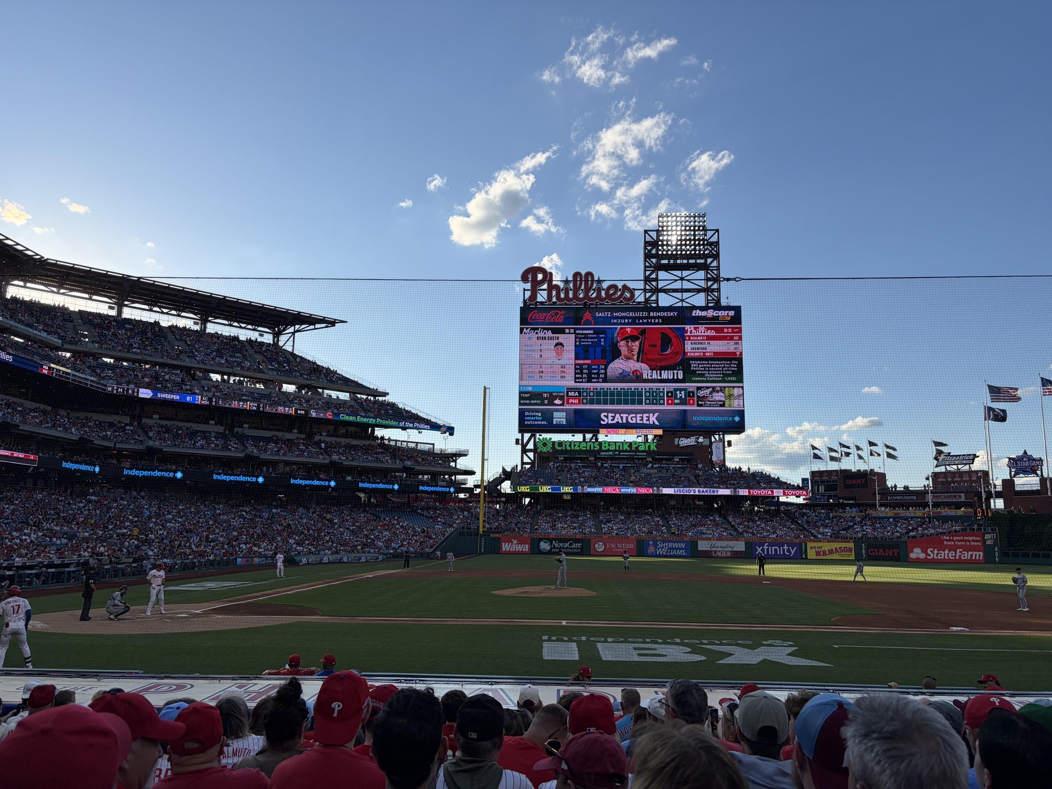 Real Fan View taken from Section 117 at Citizens Bank Park by Brian H