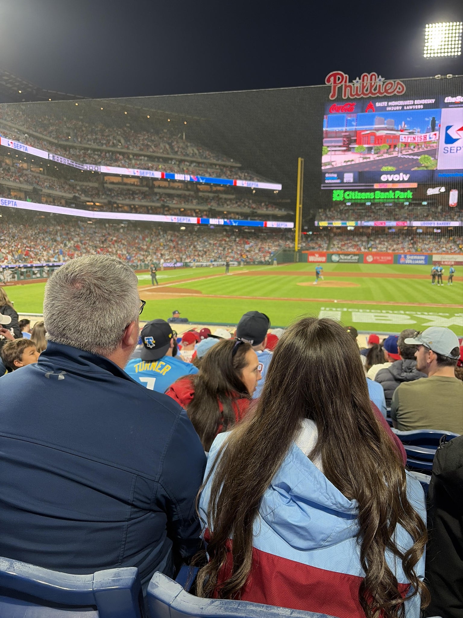 Real Fan View taken from Section 117 at Citizens Bank Park by Emily W