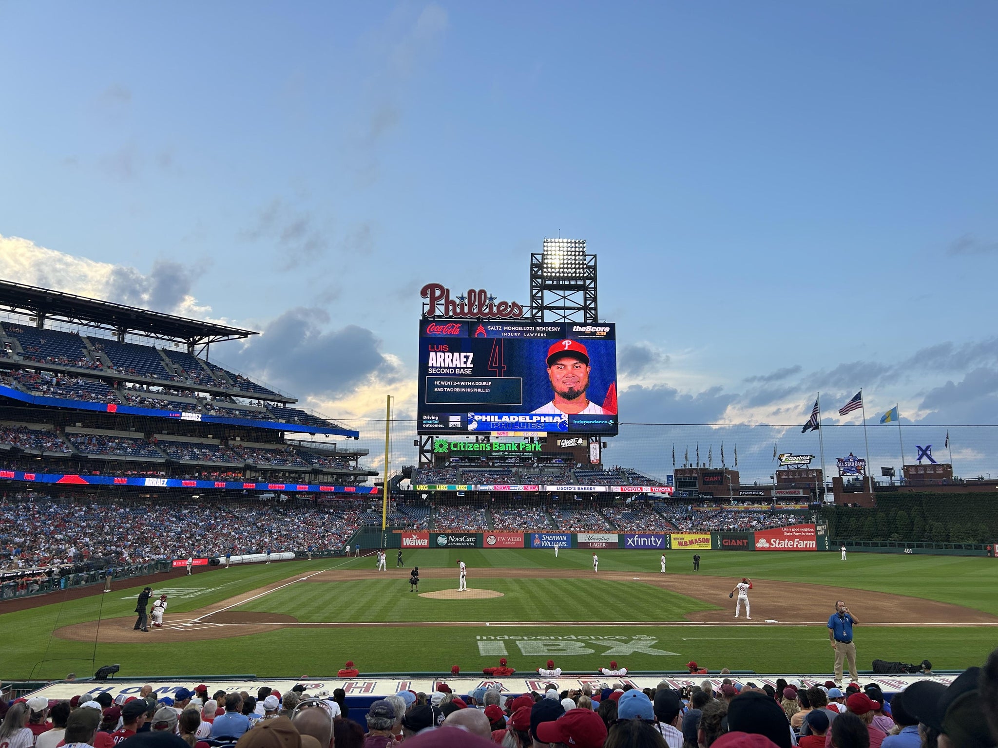 Real Fan View taken from Section 117 at Citizens Bank Park by Meghan M