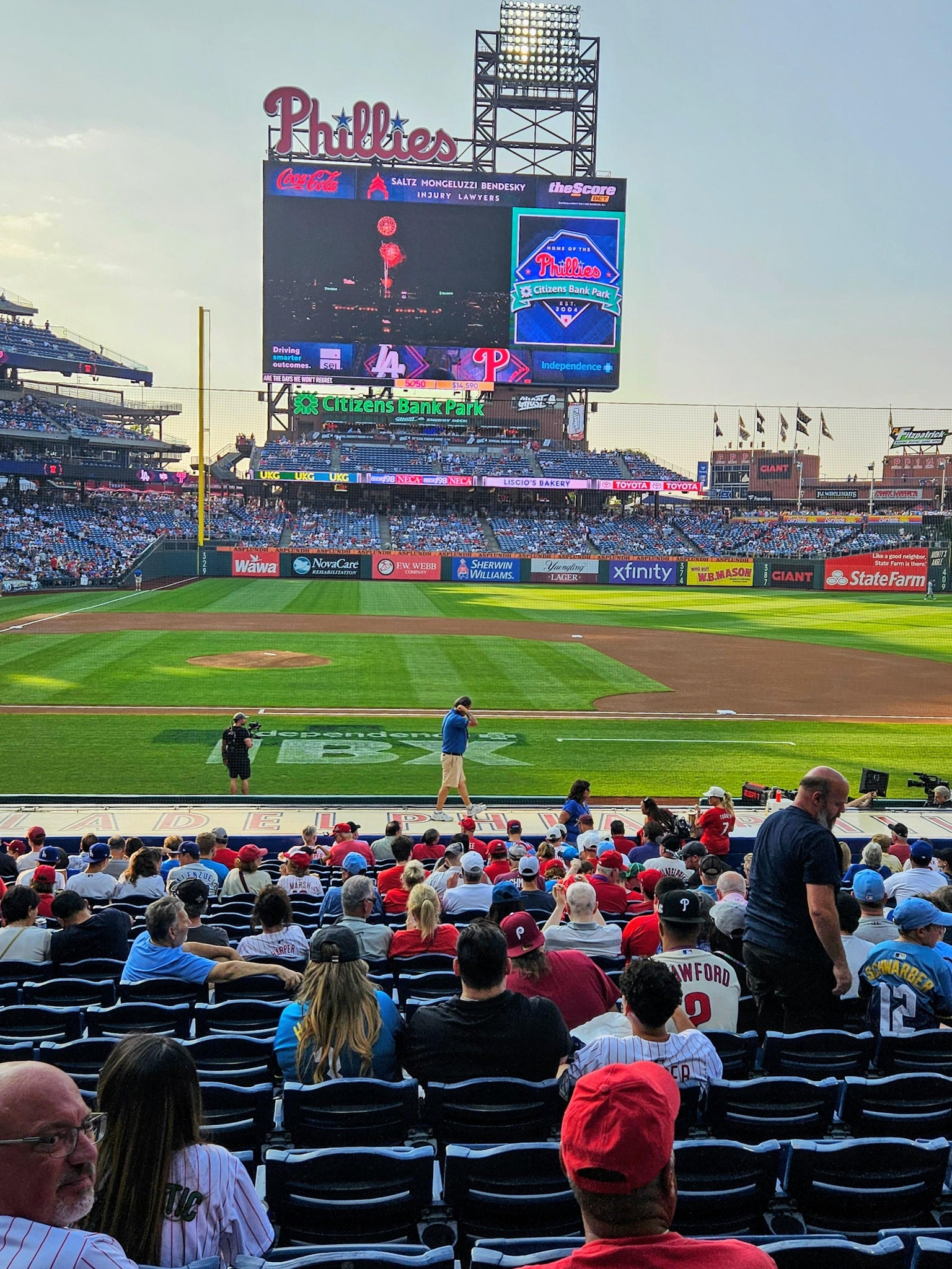 Real Fan View taken from Section 117 at Citizens Bank Park by Jamie G