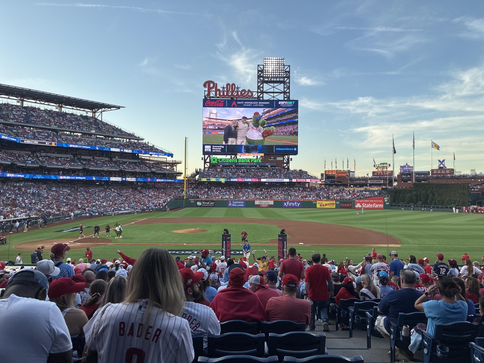 Real Fan View taken from Section 117 at Citizens Bank Park by Pamela D