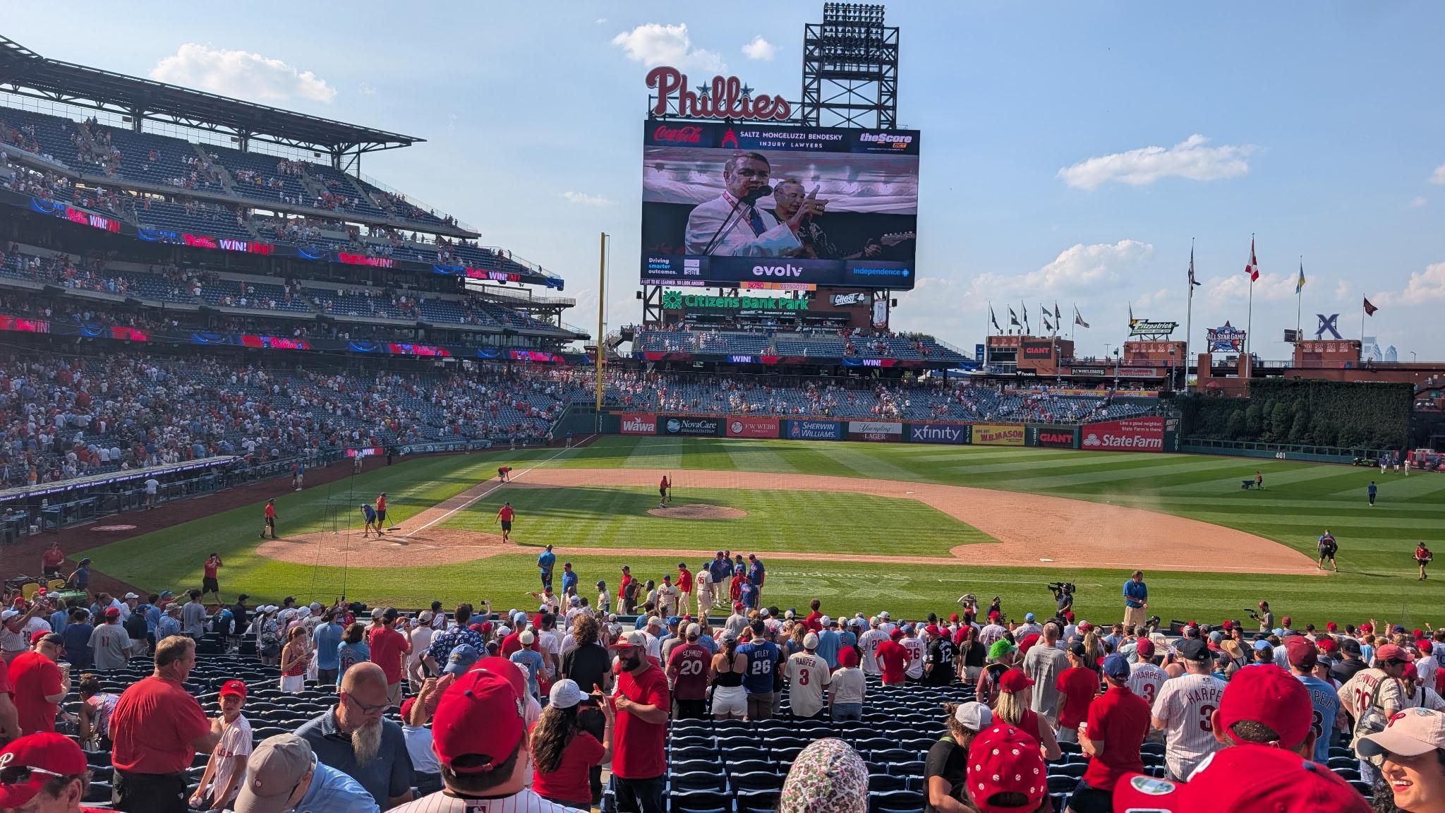 Real Fan View taken from Section 117 at Citizens Bank Park by Laura P