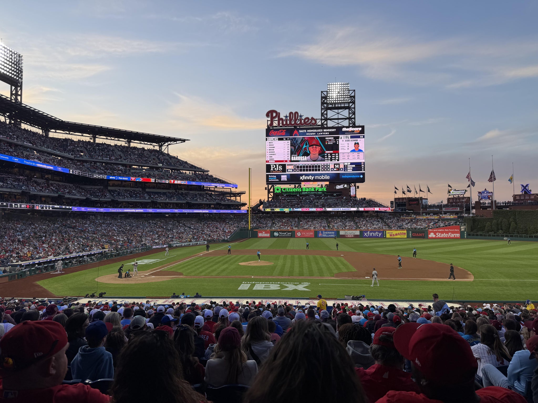 Real Fan View taken from Section 117 at Citizens Bank Park by James O