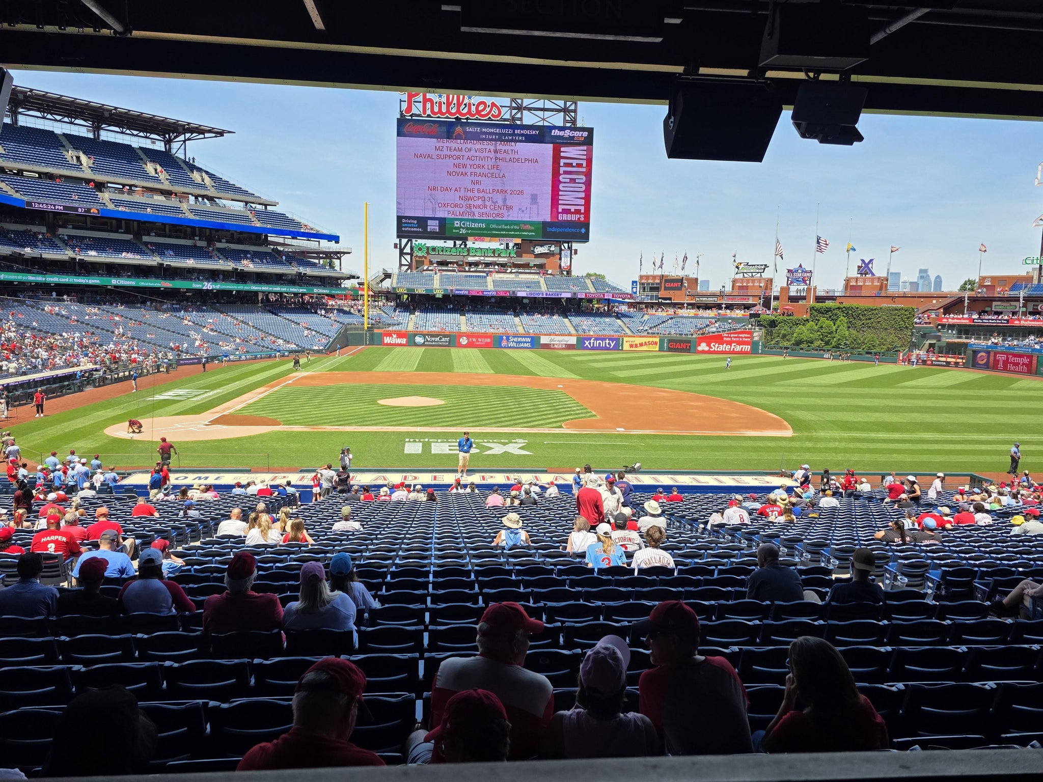 Real Fan View taken from Section 117 at Citizens Bank Park by Andrew W