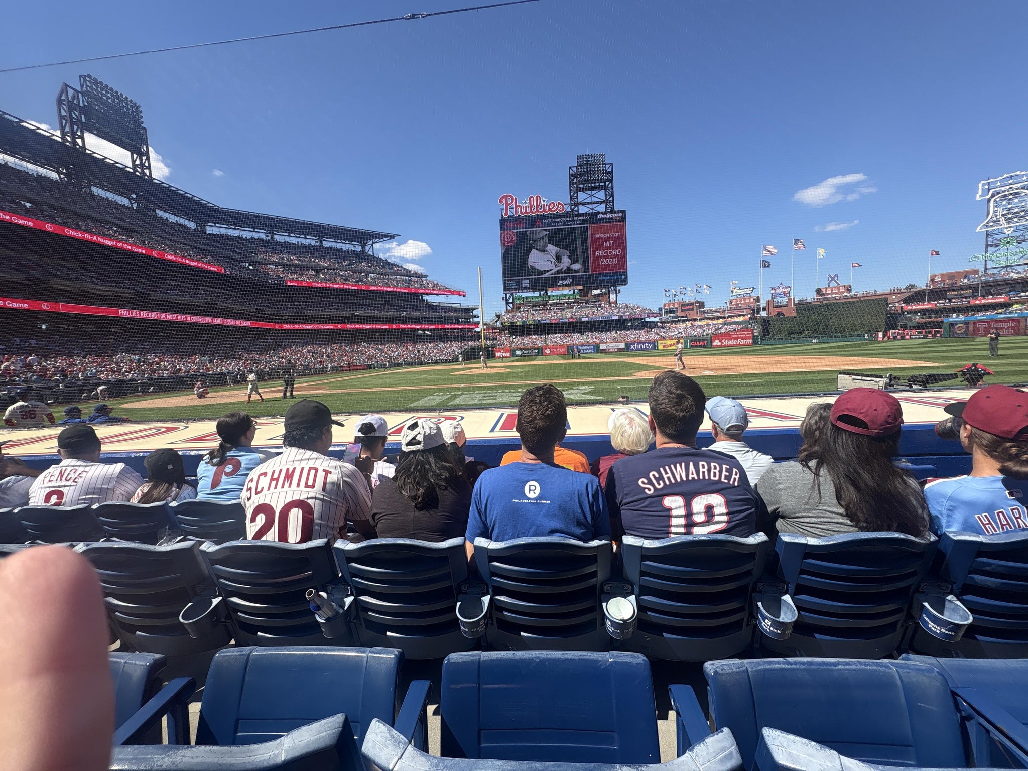 Real Fan View taken from Section 117 at Citizens Bank Park by Karen H