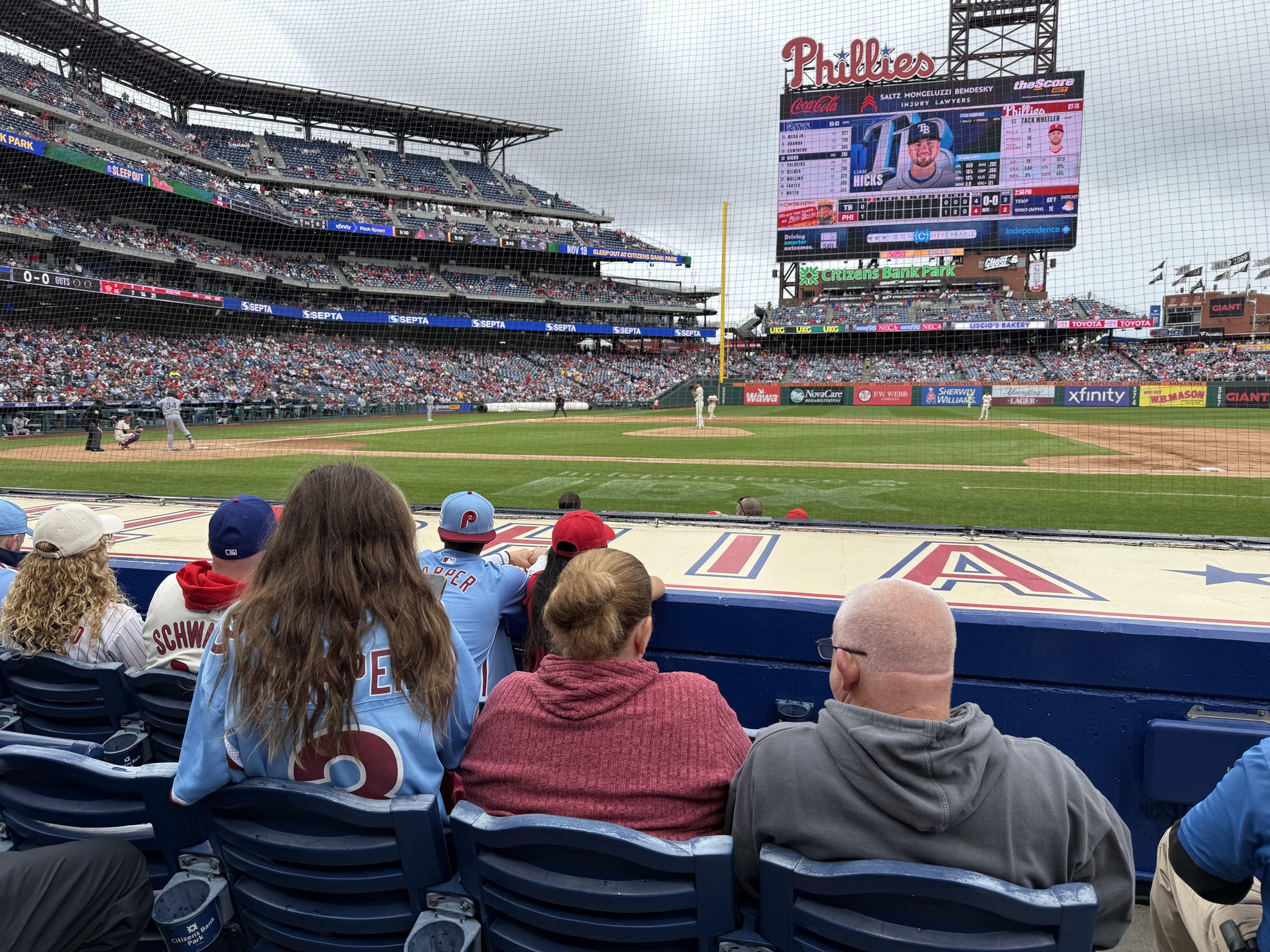 Real Fan View taken from Section 117 at Citizens Bank Park by Patrick E
