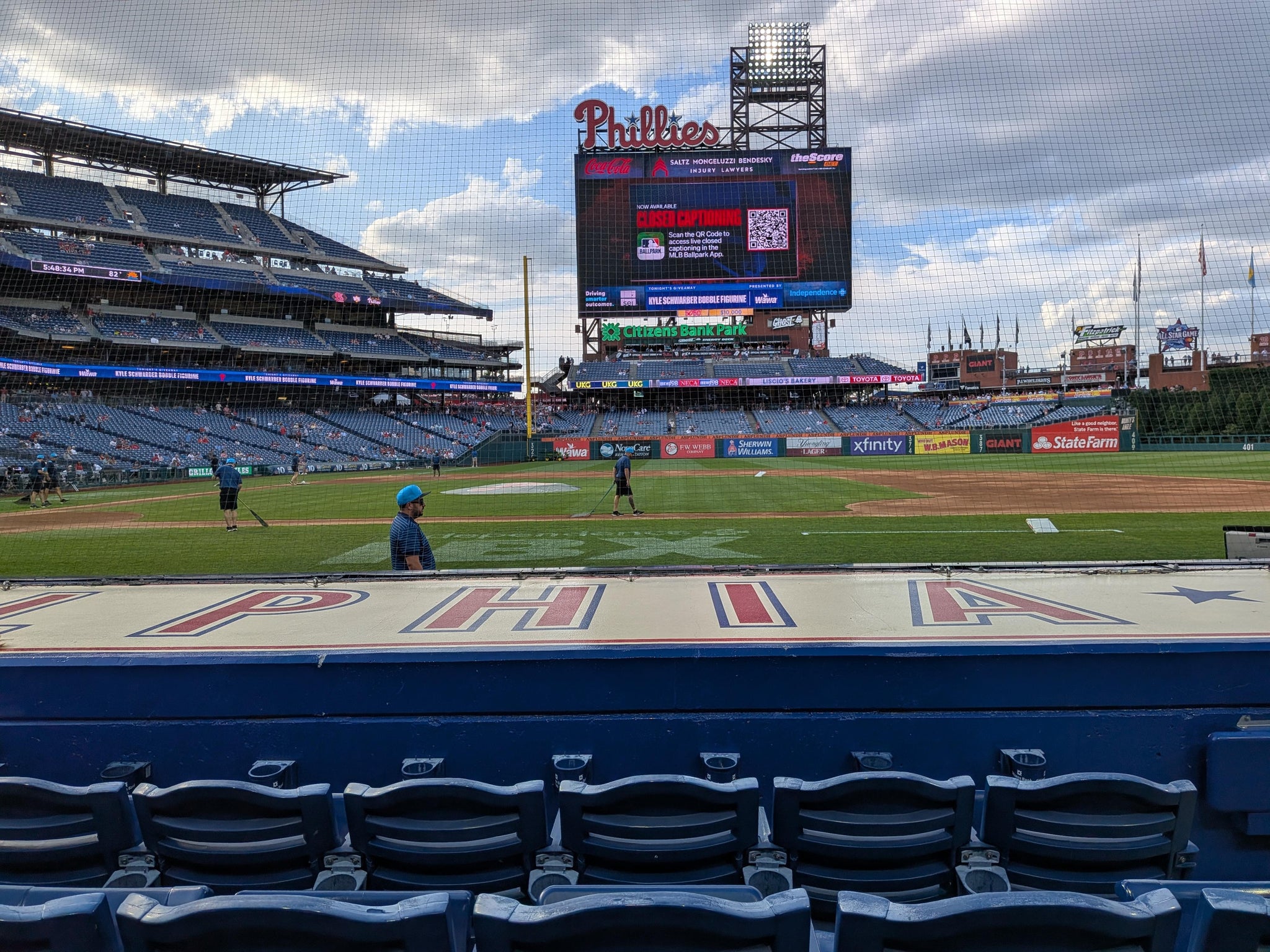Real Fan View taken from Section 117 at Citizens Bank Park by David S
