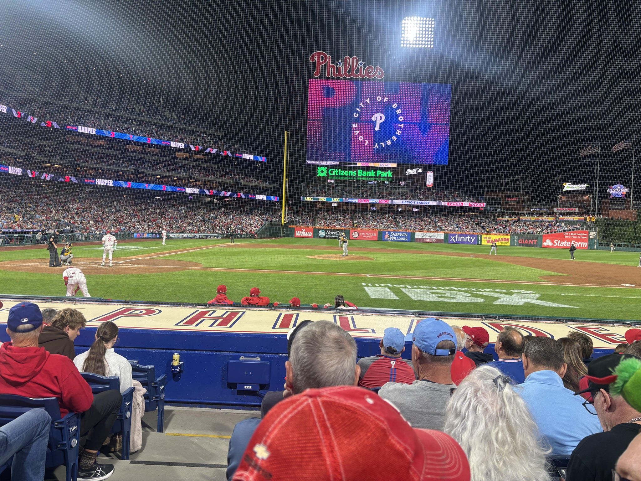 Real Fan View taken from Section 117 at Citizens Bank Park by Harold E