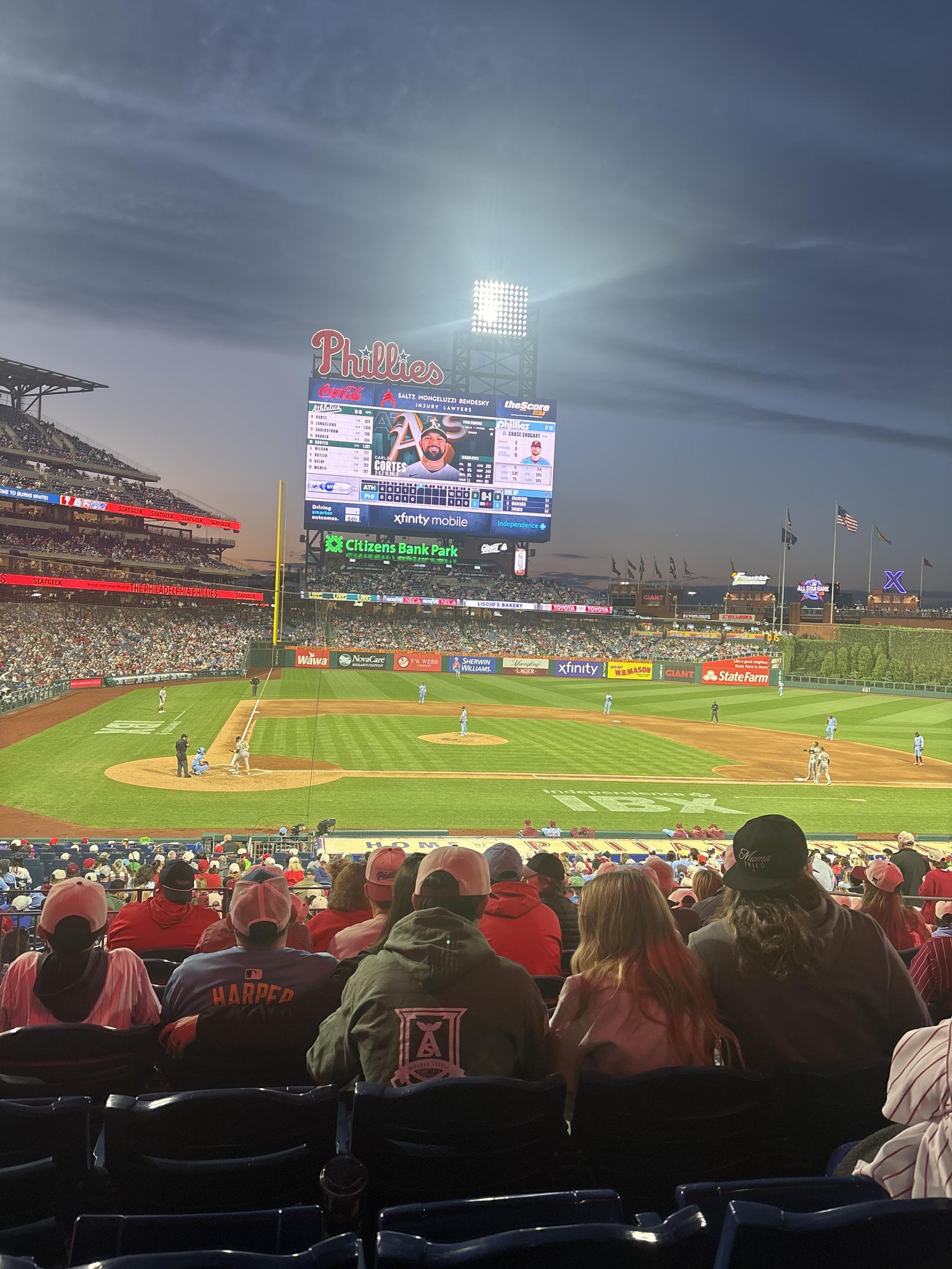 Real Fan View taken from Section 119 at Citizens Bank Park by Sarah R