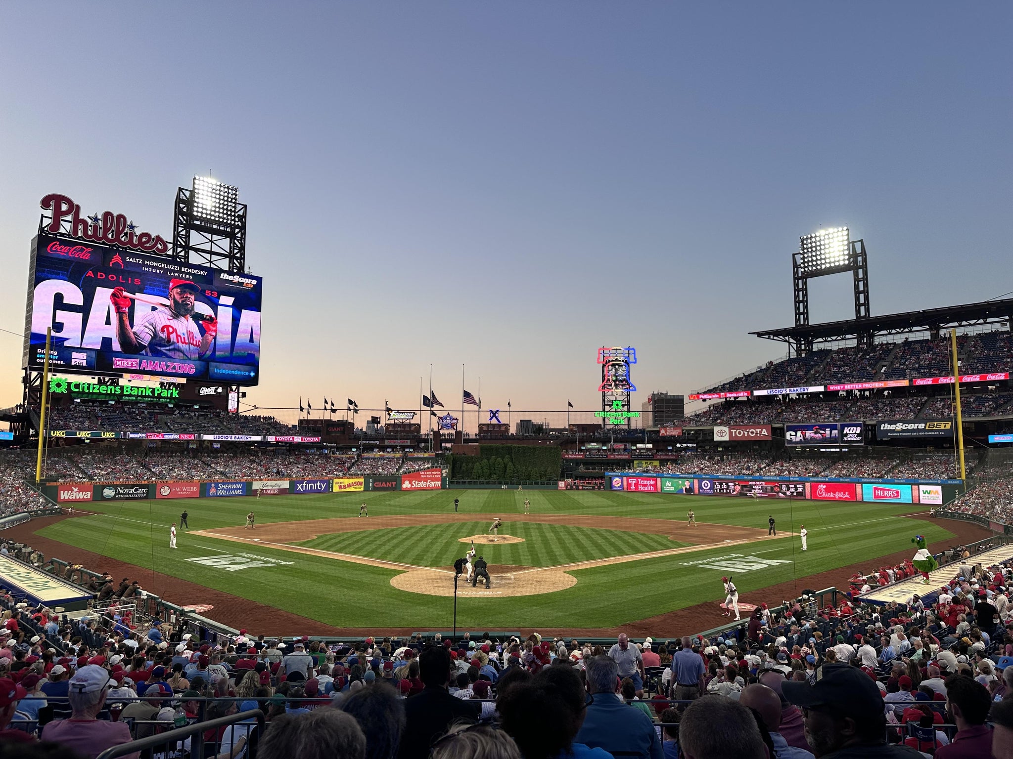 Real Fan View taken from Section 123 at Citizens Bank Park by Miranda D