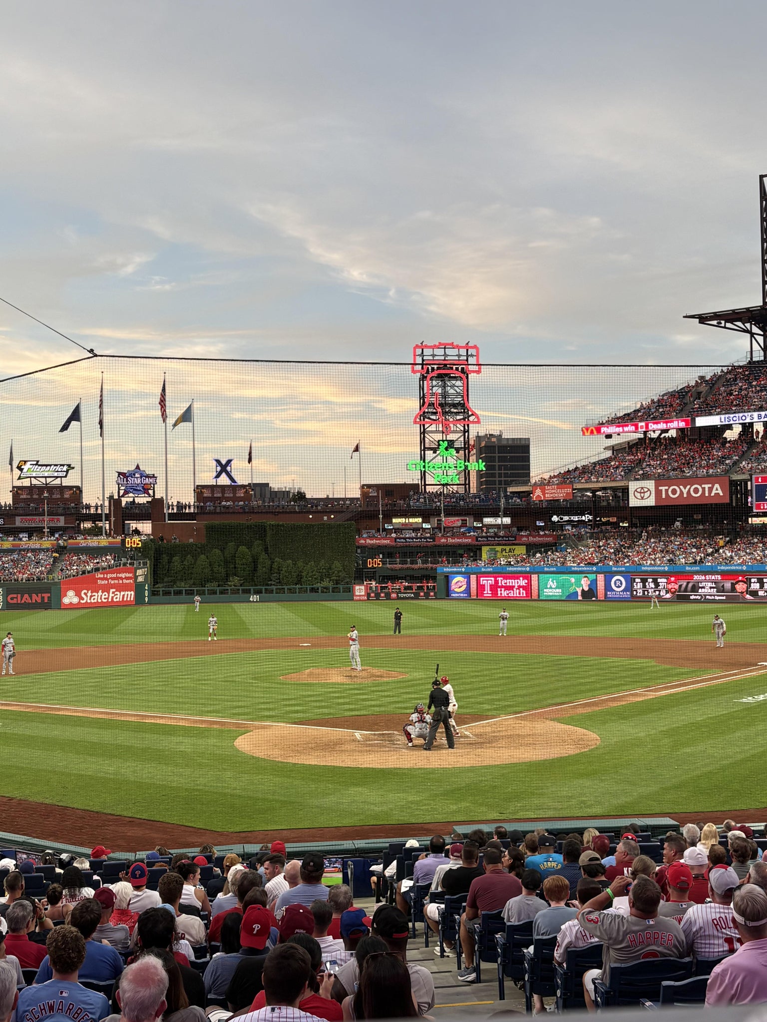 Real Fan View taken from Section 124 at Citizens Bank Park by Mimi D