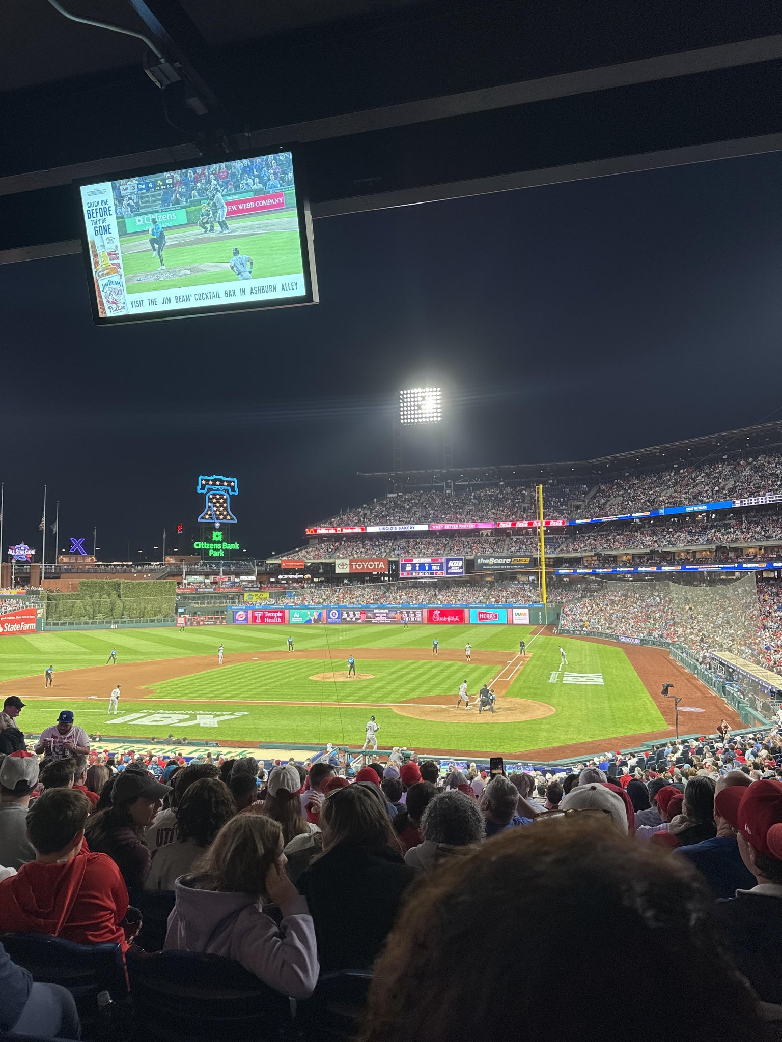 Real Fan View taken from Section 127 at Citizens Bank Park by Julia T