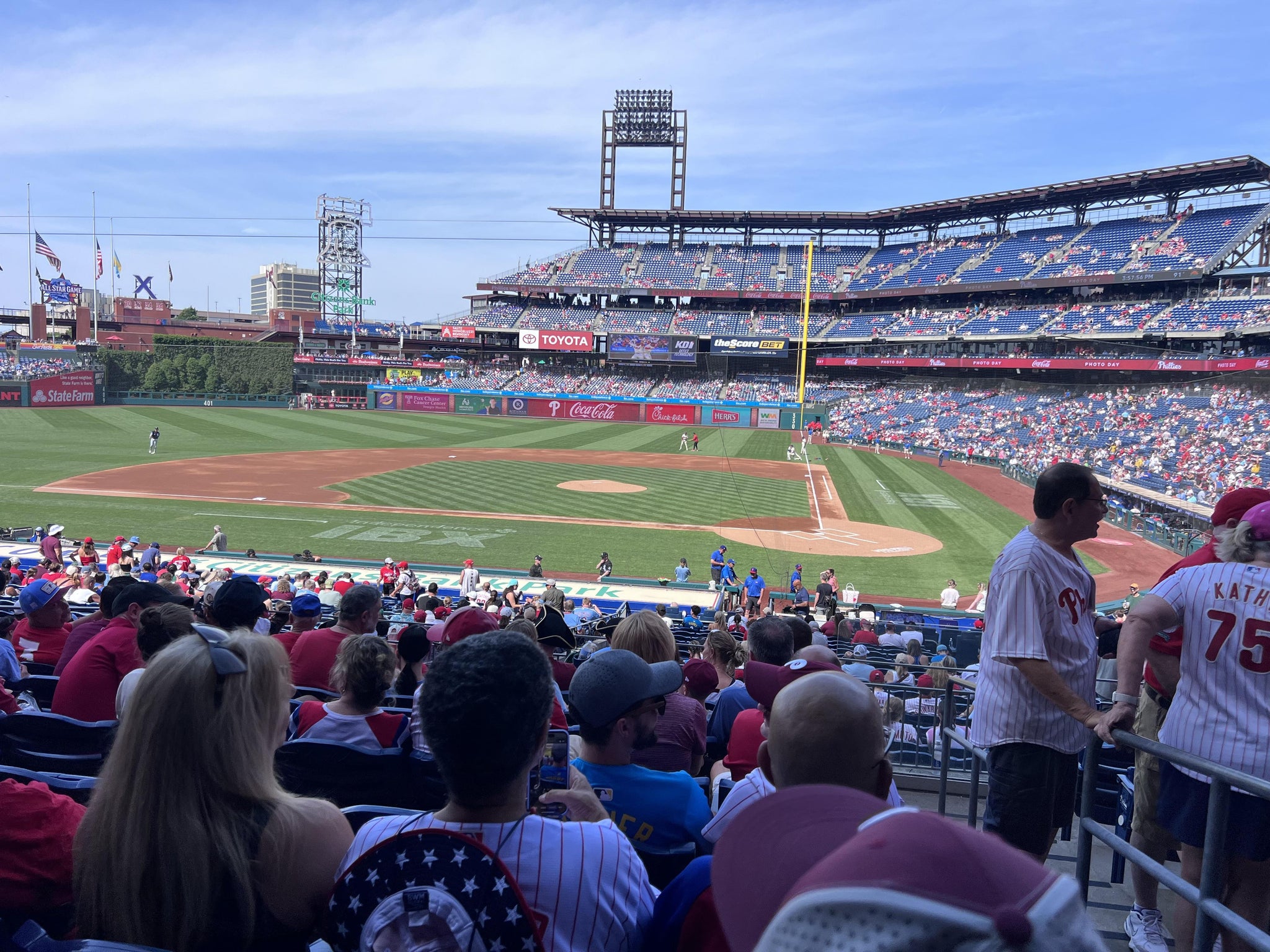 Real Fan View taken from Section 128 at Citizens Bank Park by Louis R