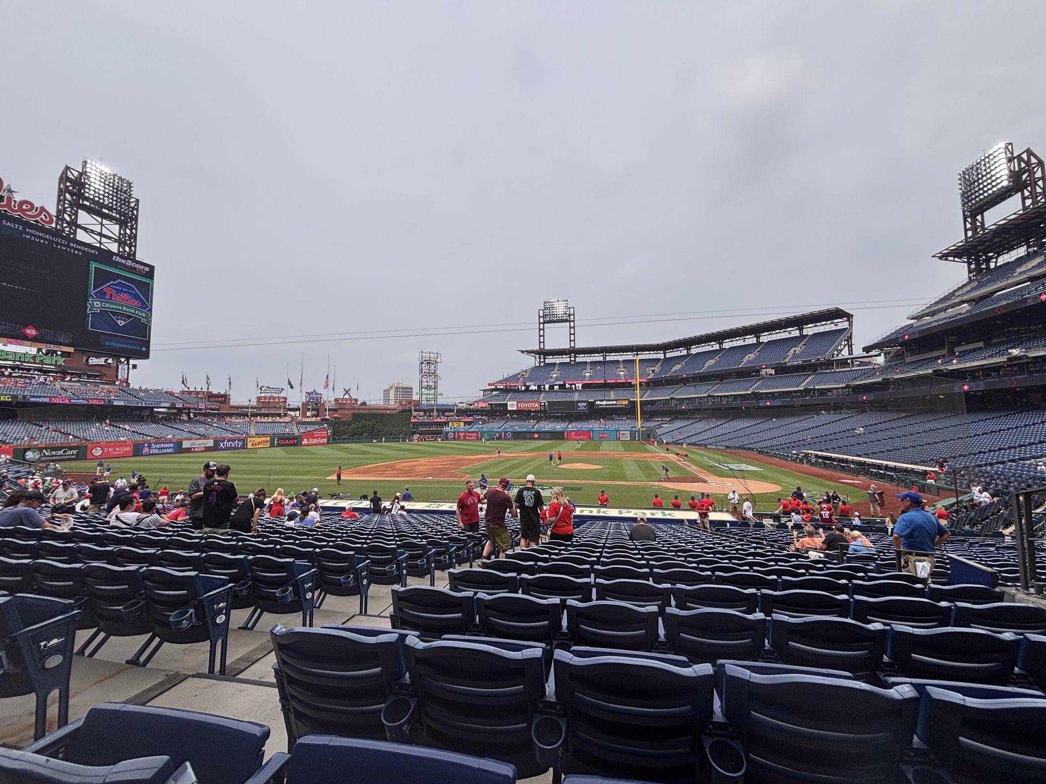 Real Fan View taken from Section 129 at Citizens Bank Park by Erin B