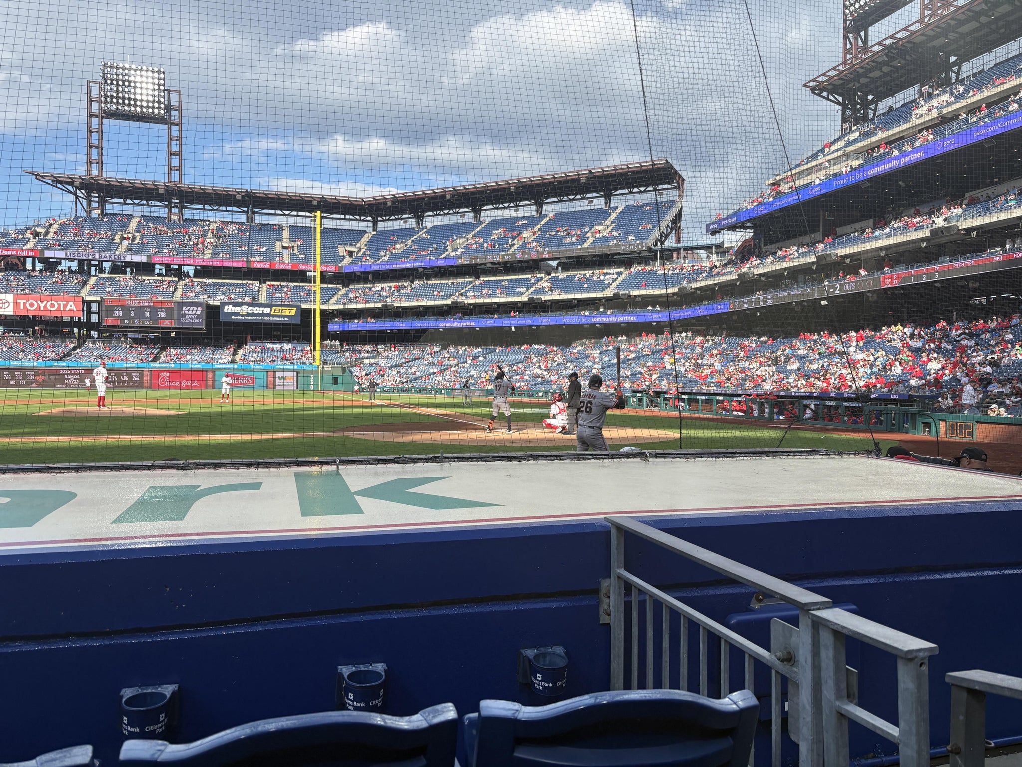 Real Fan View taken from Section 129 at Citizens Bank Park by Marla F