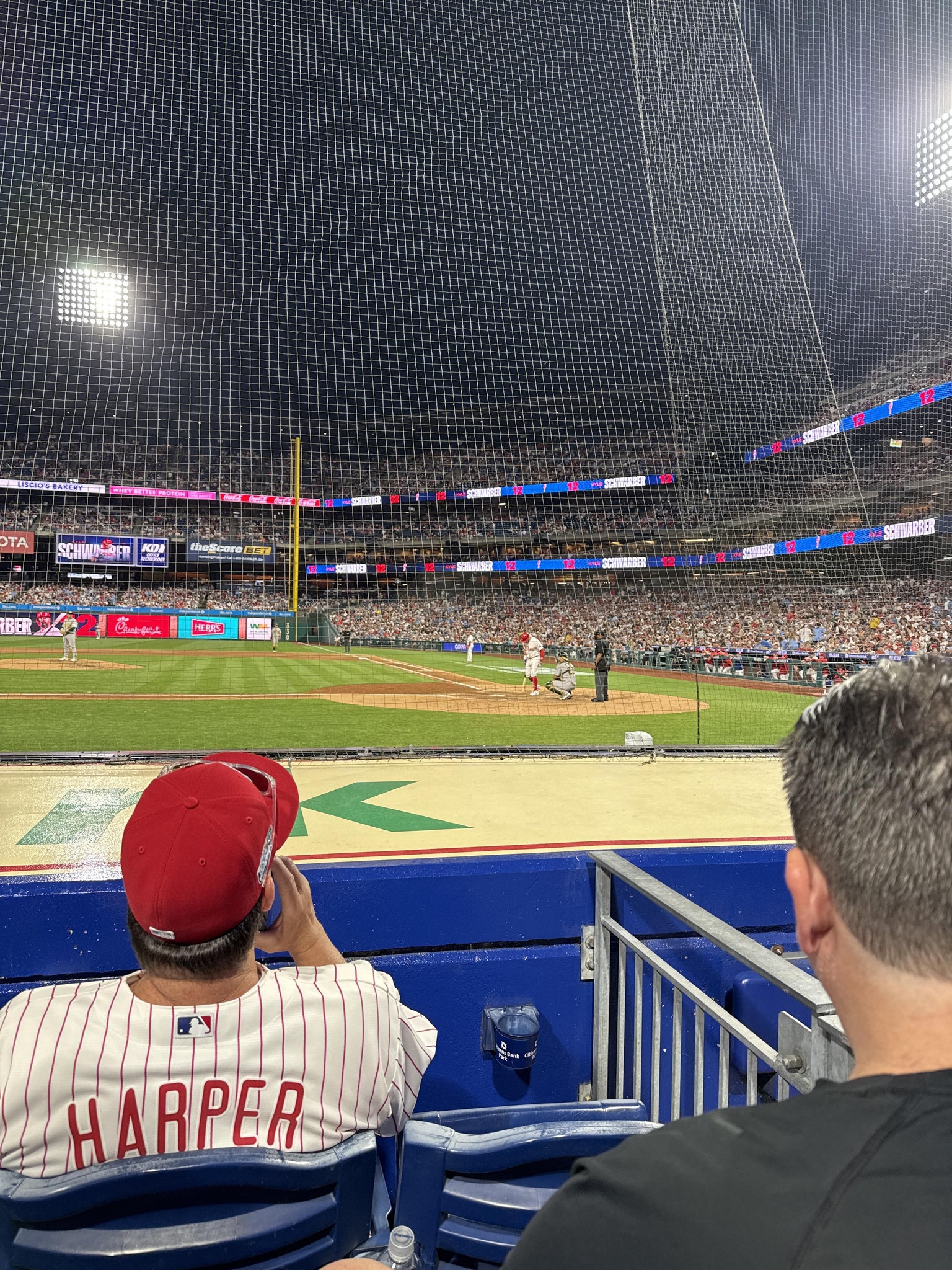 Real Fan View taken from Section 129 at Citizens Bank Park by Debbie V