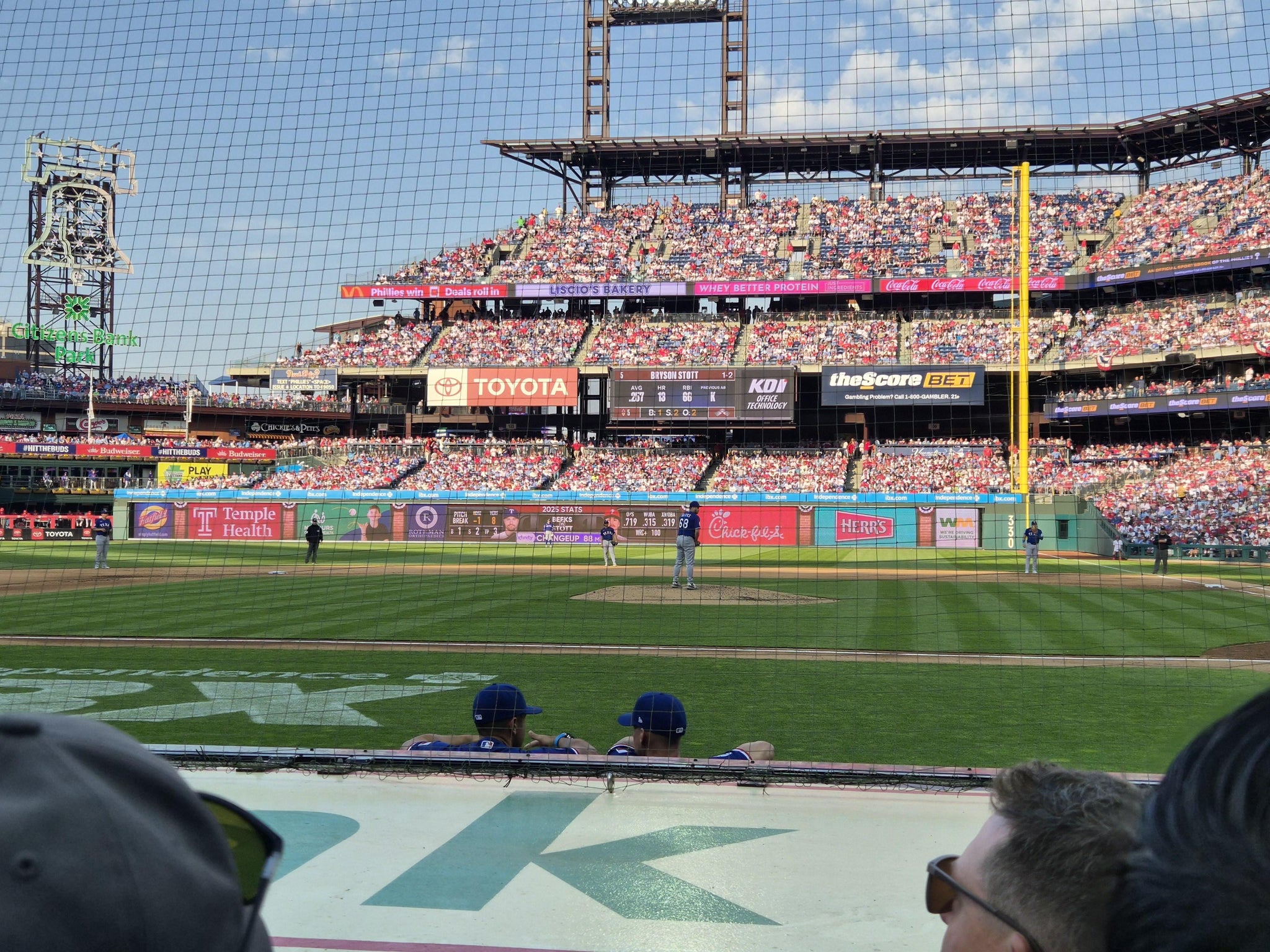 Real Fan View taken from Section 129 at Citizens Bank Park by William F