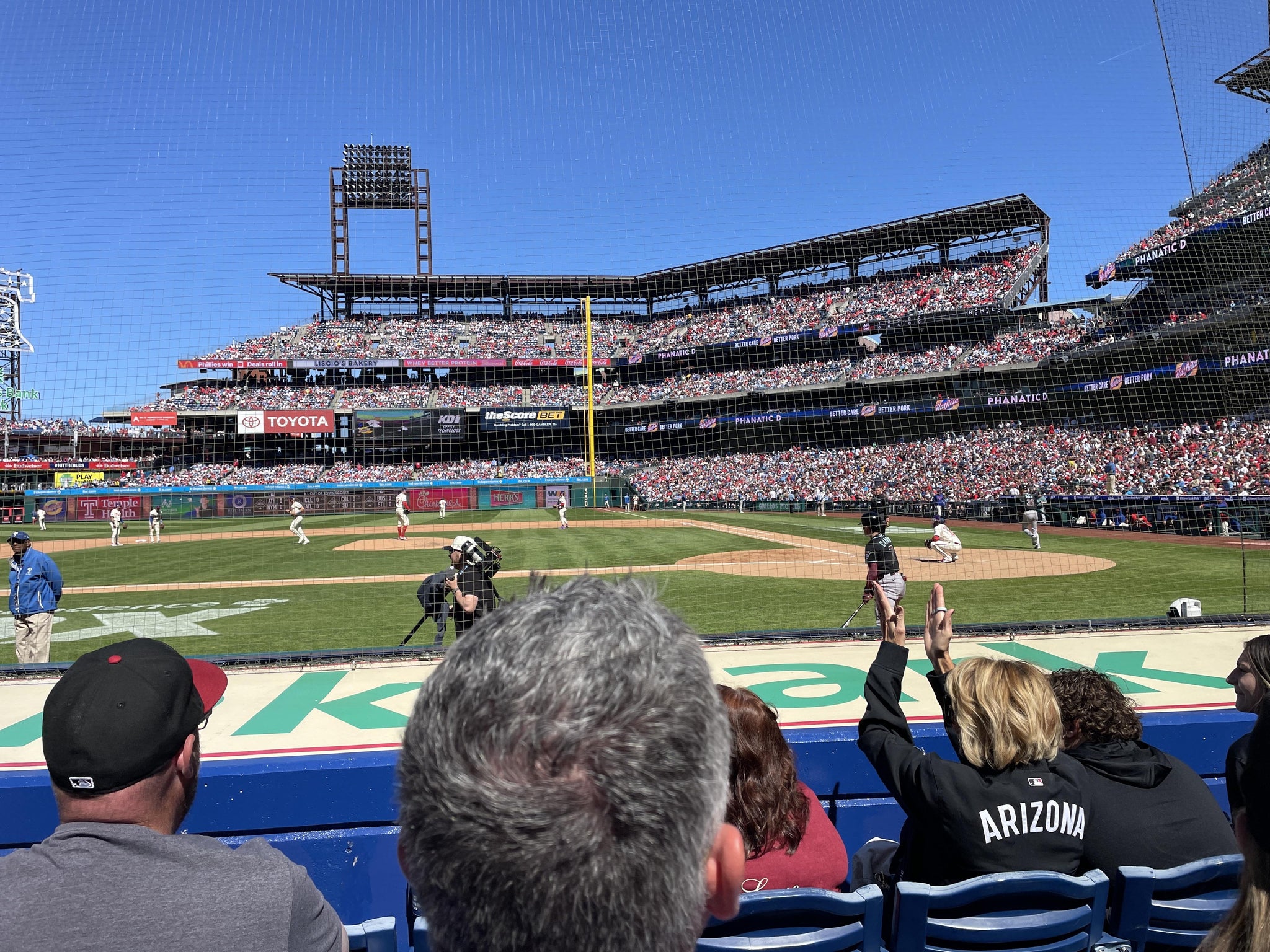 Real Fan View taken from Section 129 at Citizens Bank Park by Tom R