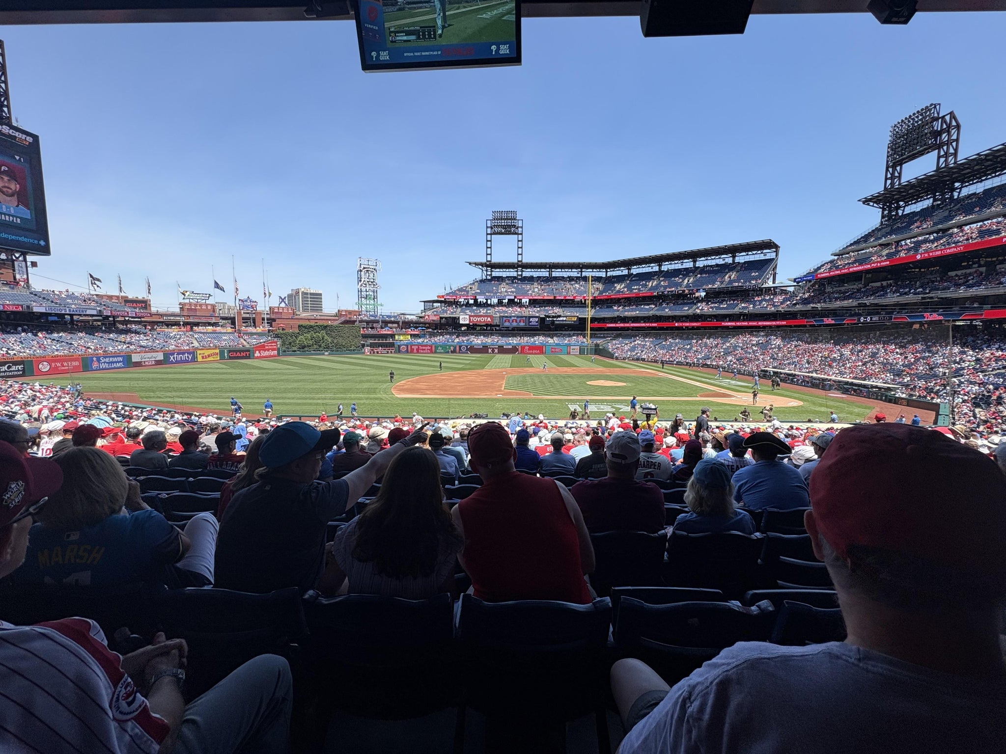 Real Fan View taken from Section 131 at Citizens Bank Park by Bob K